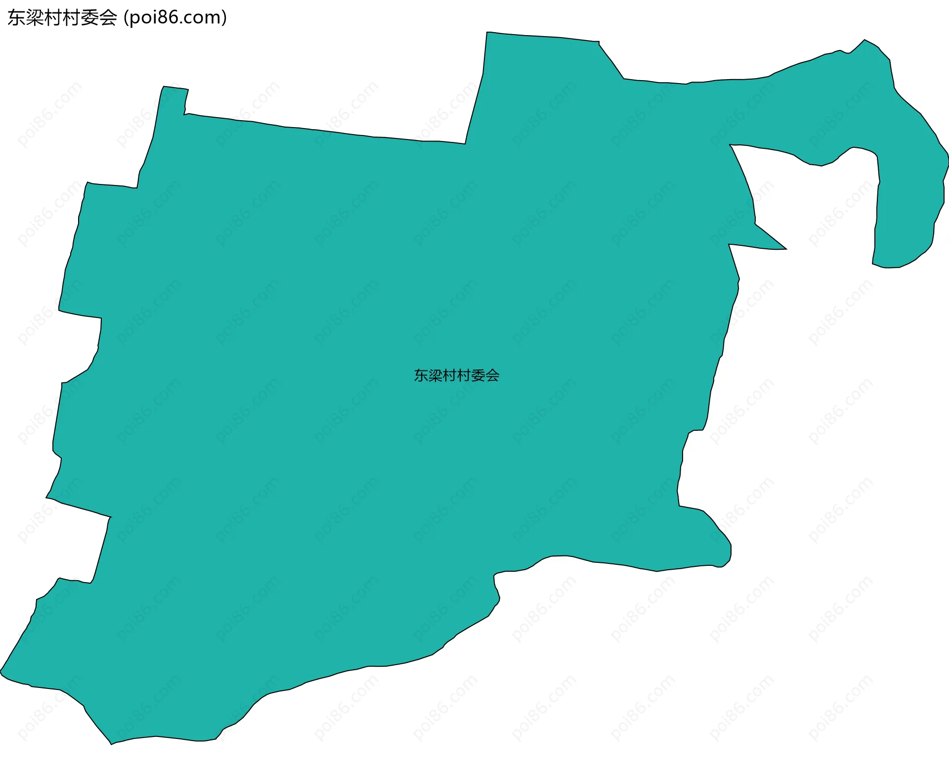 东梁村村委会边界地图