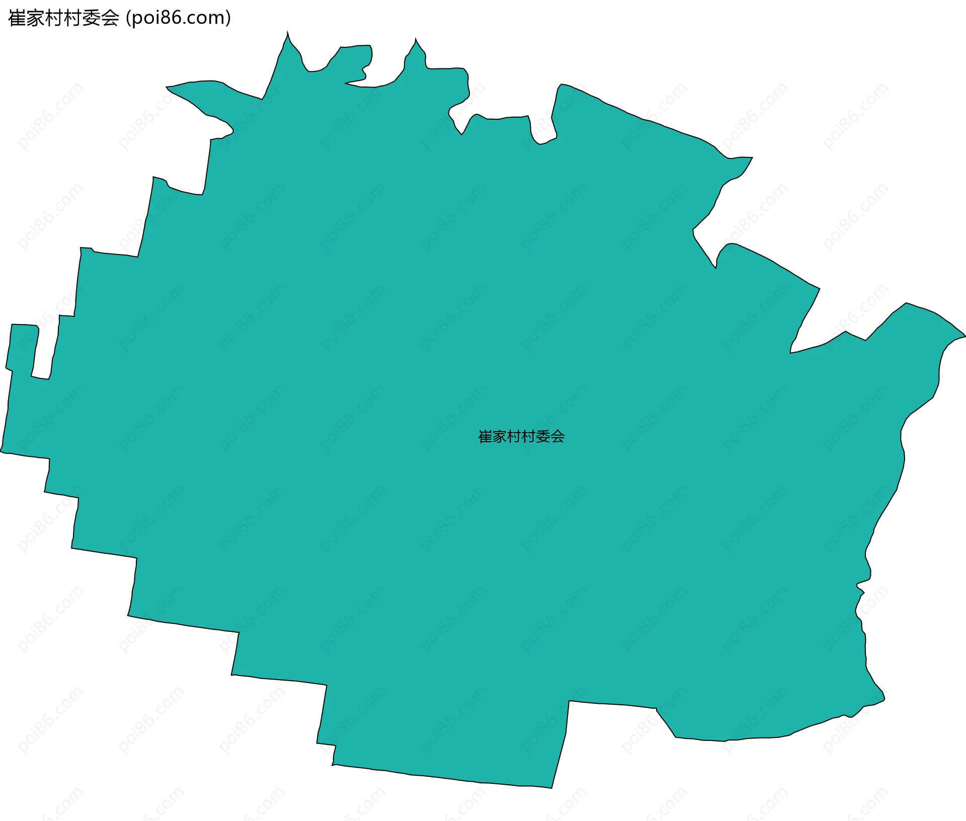崔家村村委会边界地图