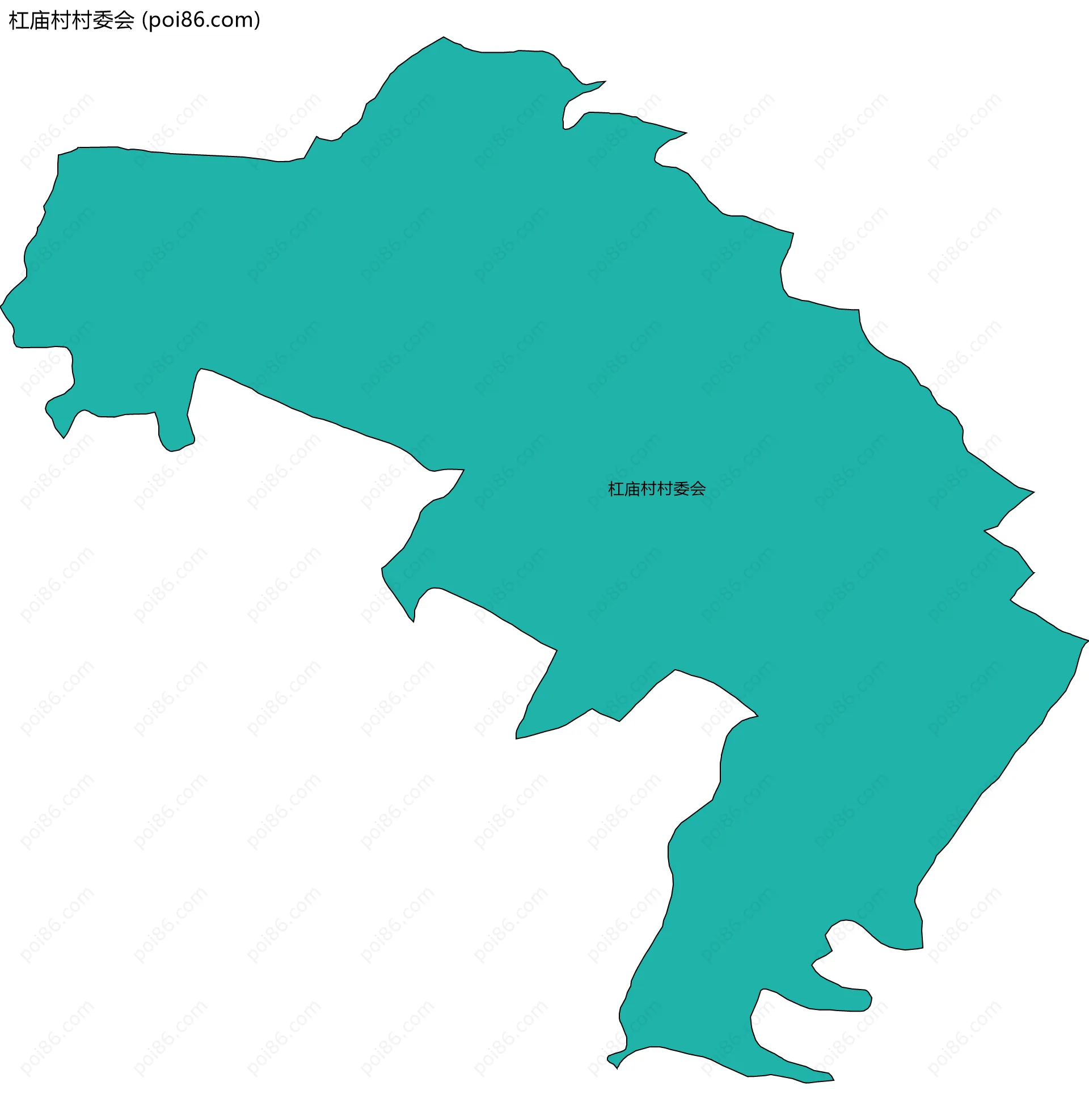 杠庙村村委会边界地图