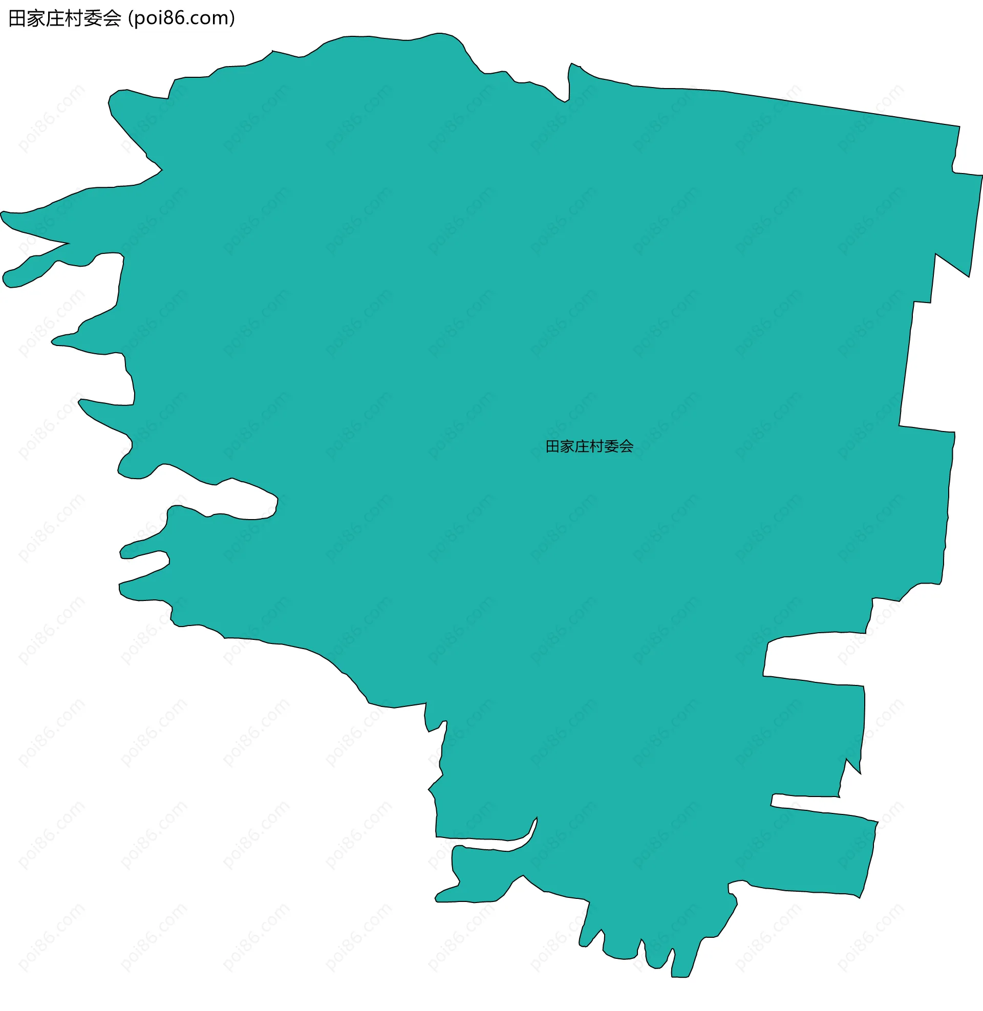 田家庄村委会边界地图
