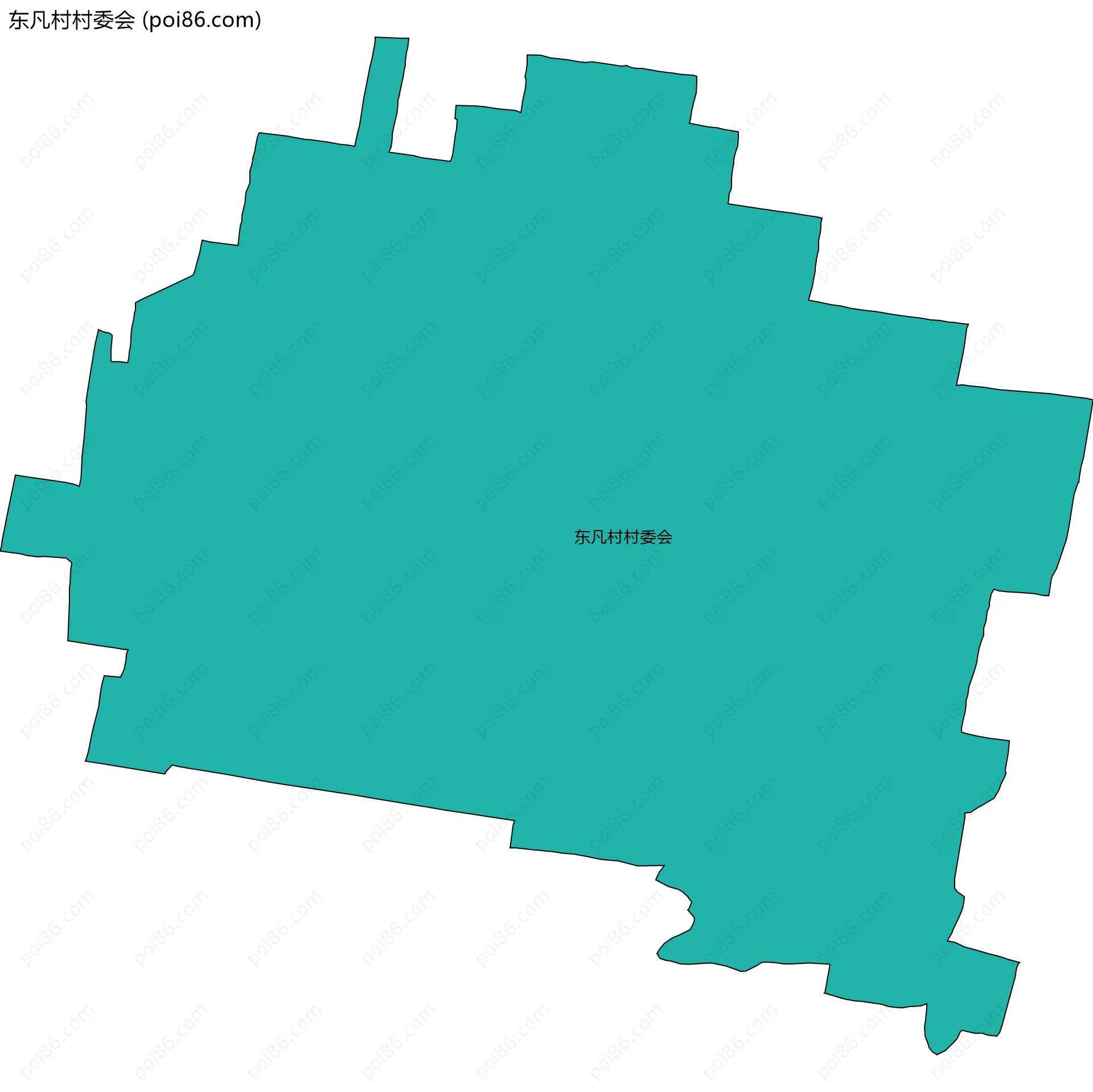 东凡村村委会边界地图