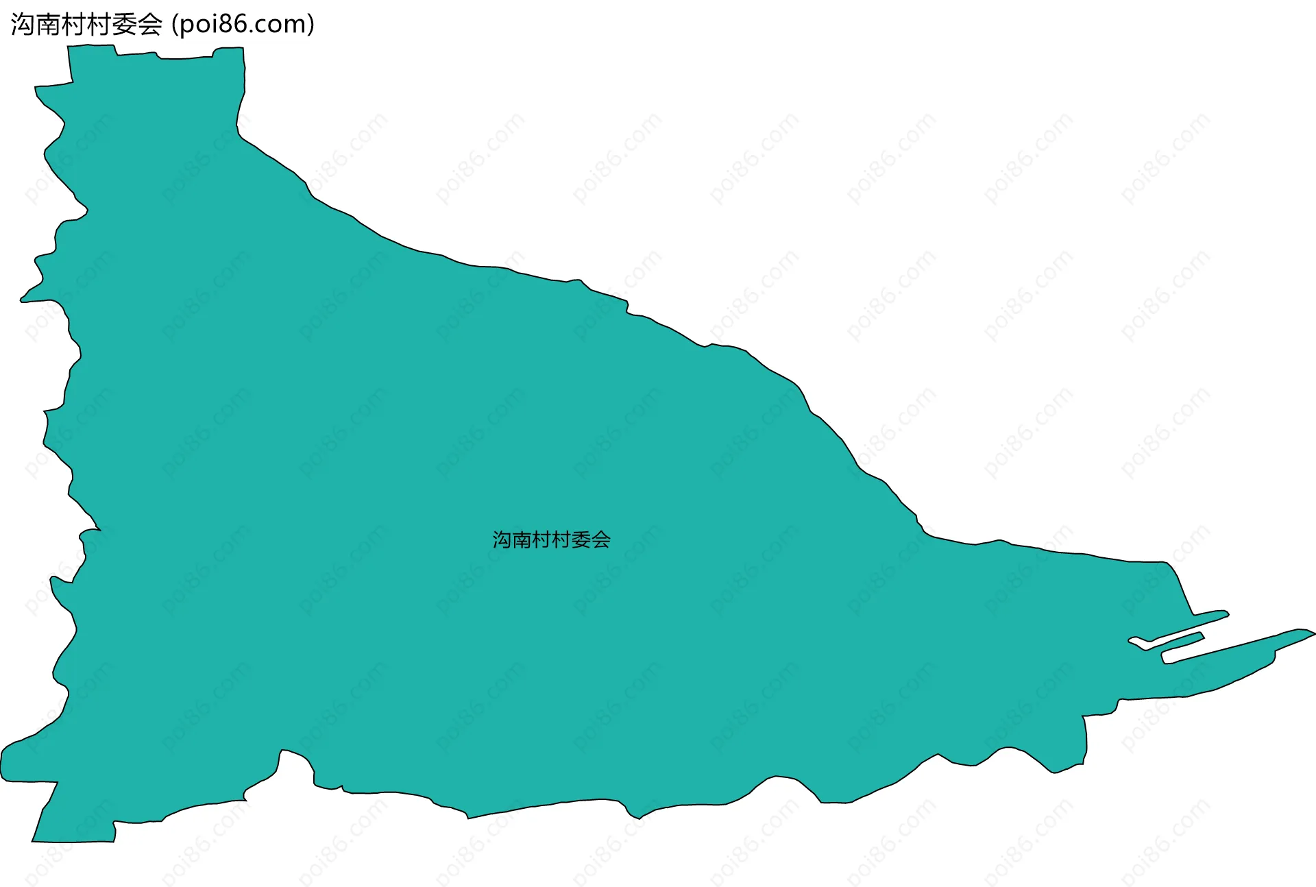 沟南村村委会边界地图