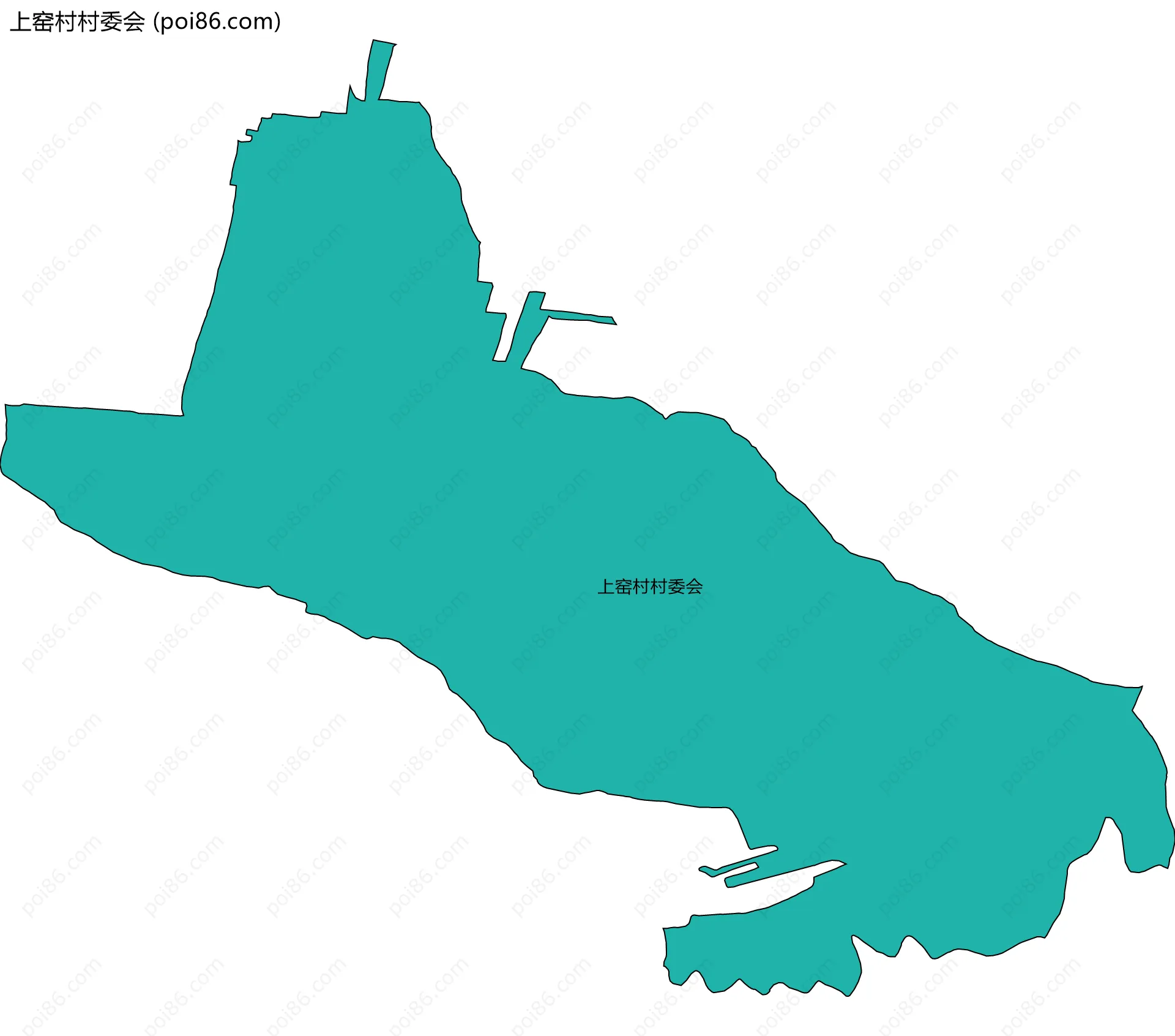 上窑村村委会边界地图