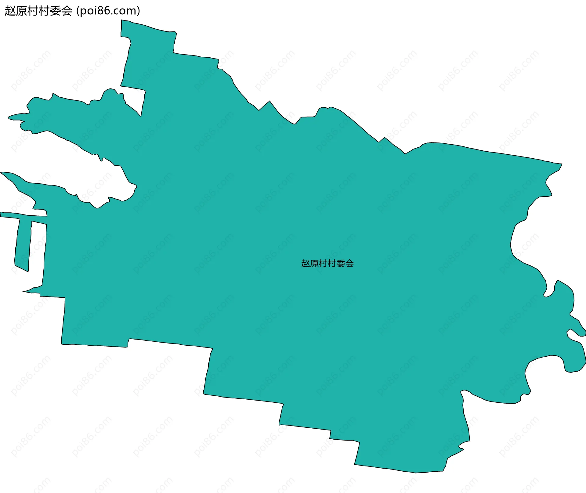 赵原村村委会边界地图