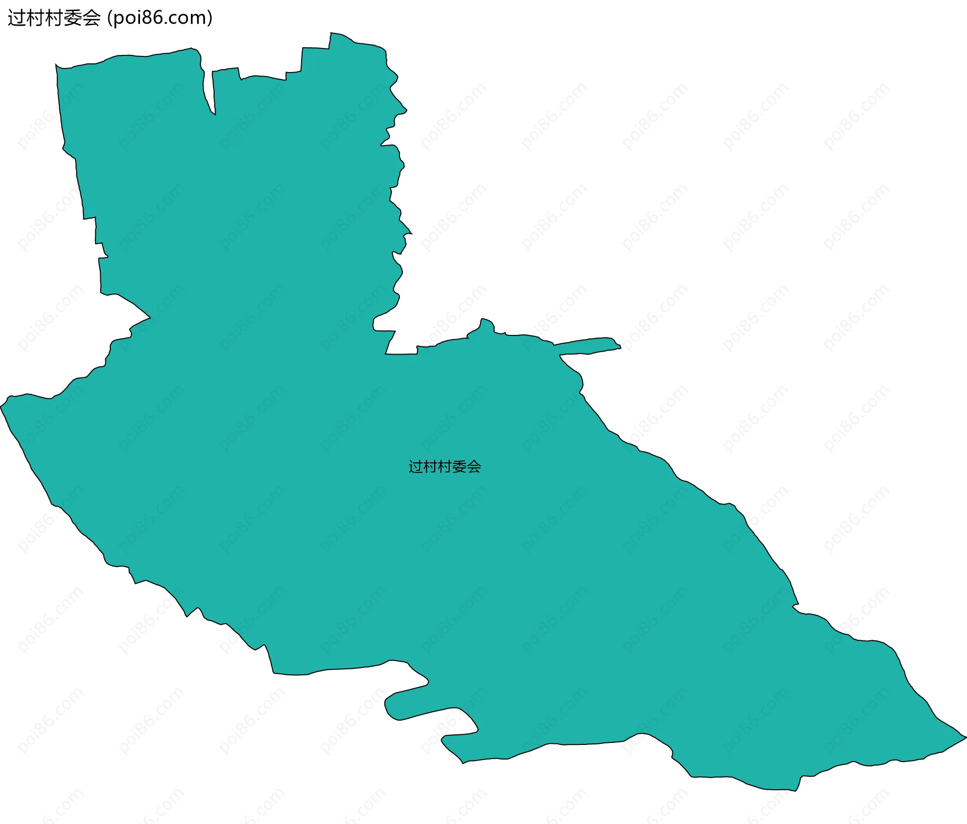过村村委会边界地图