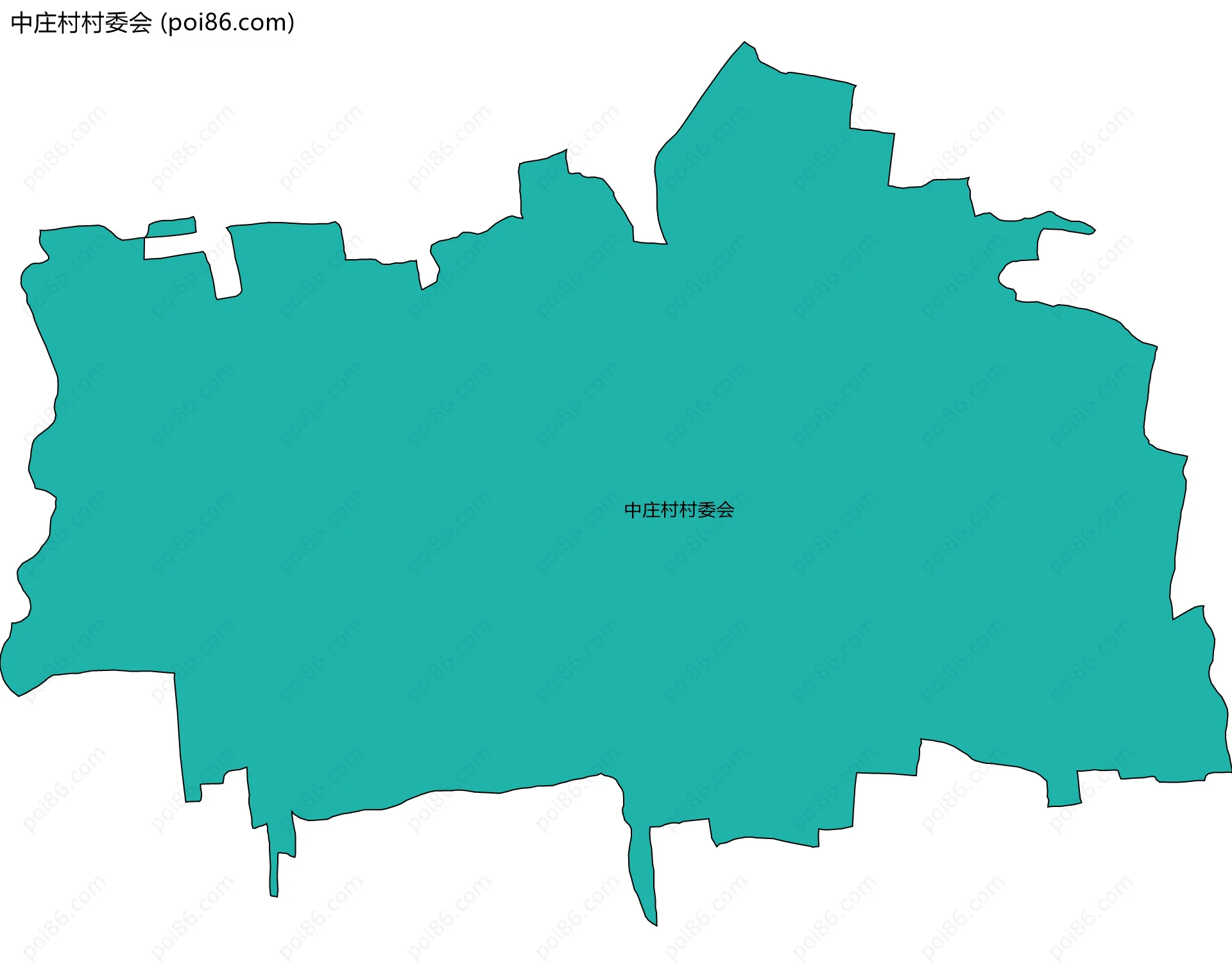 中庄村村委会边界地图