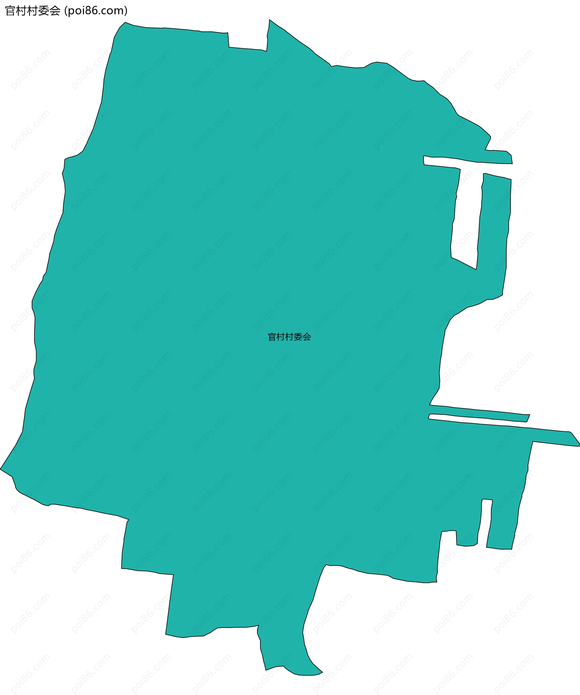 官村村委会边界地图