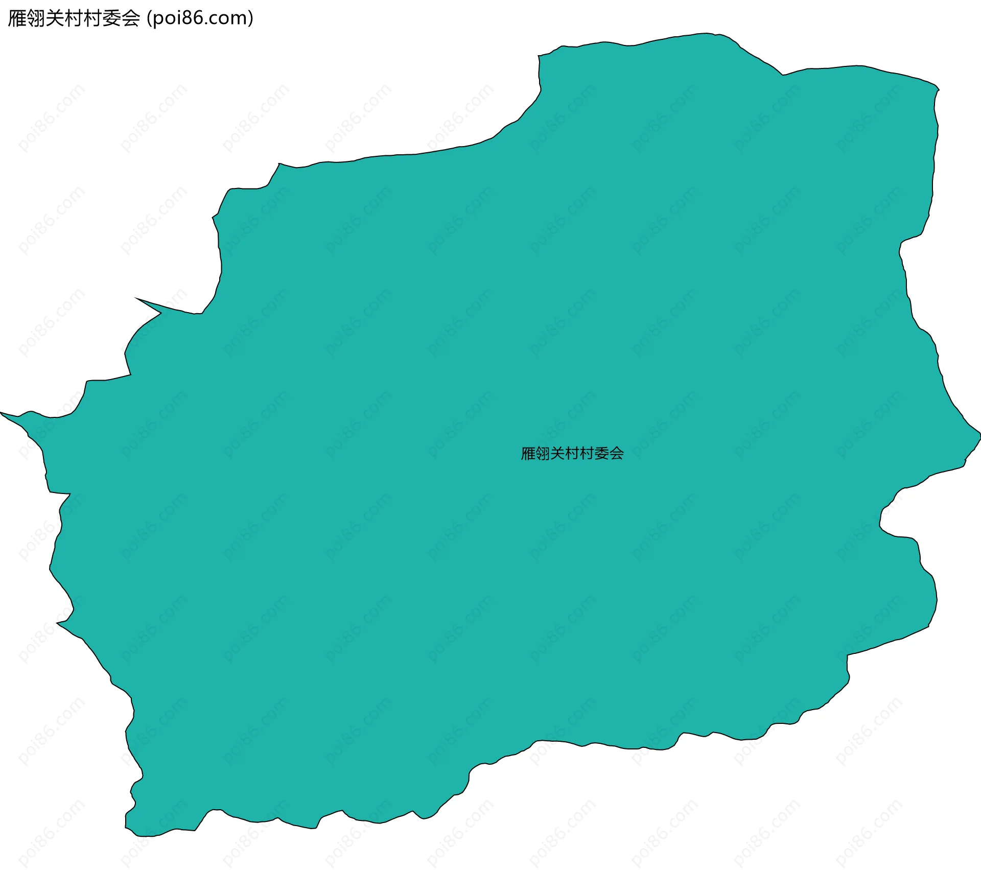 雁翎关村村委会边界地图