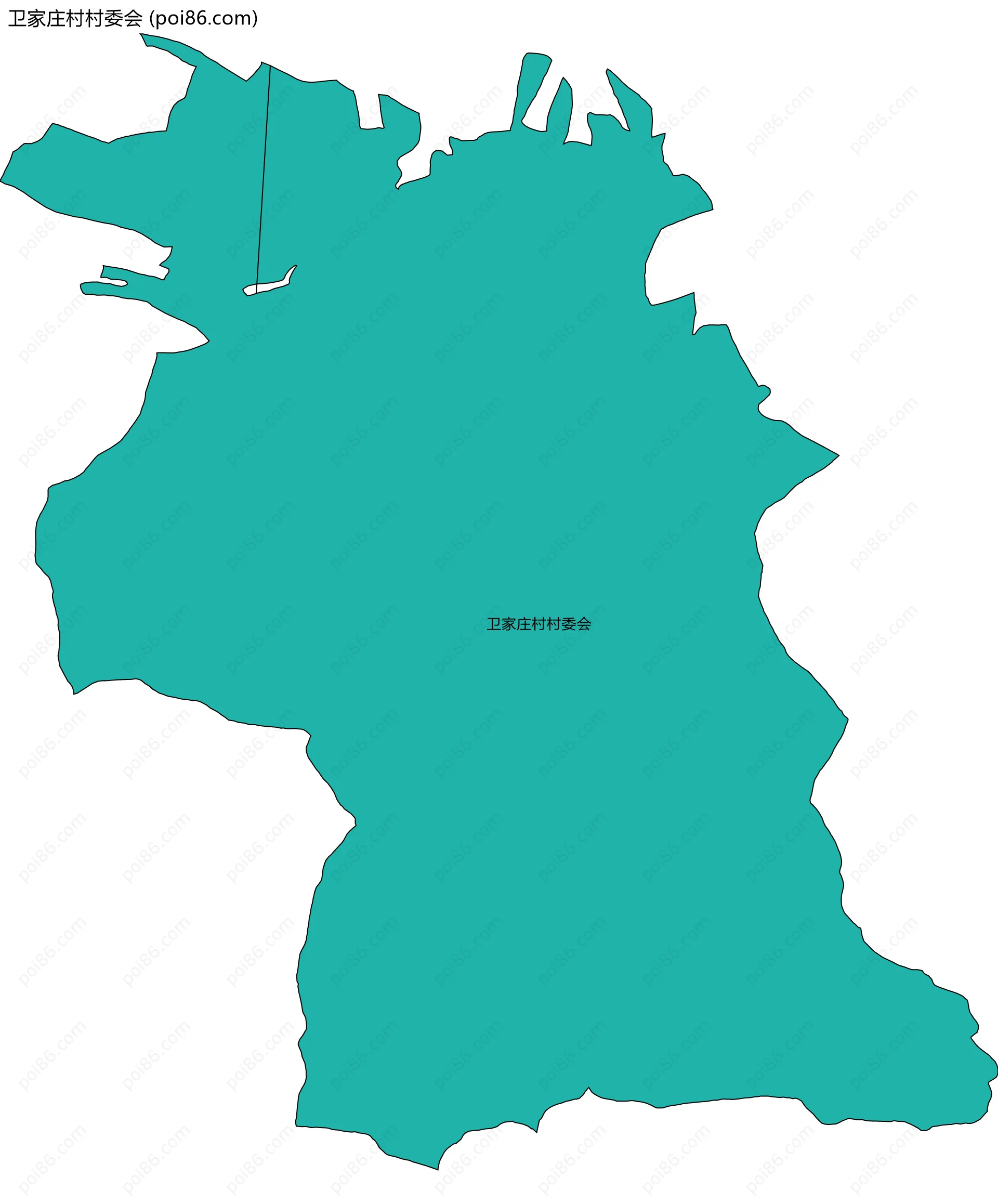 卫家庄村村委会边界地图