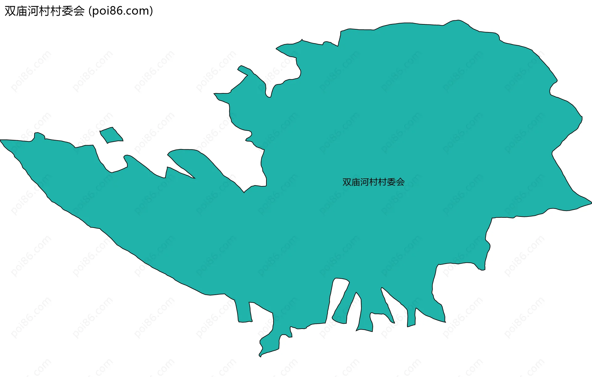双庙河村村委会边界地图