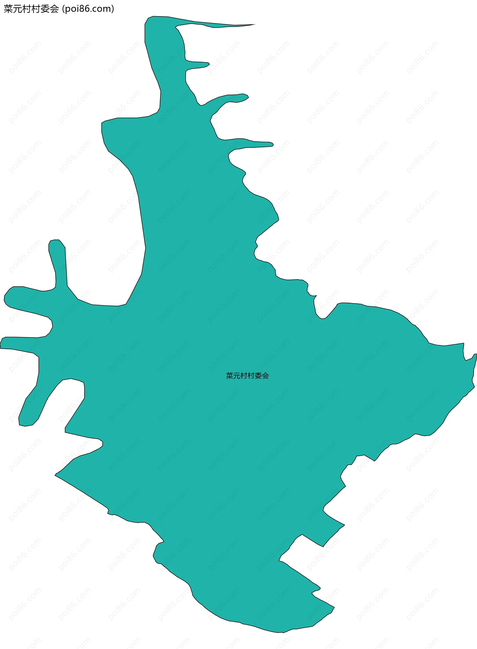 菜元村村委会边界地图