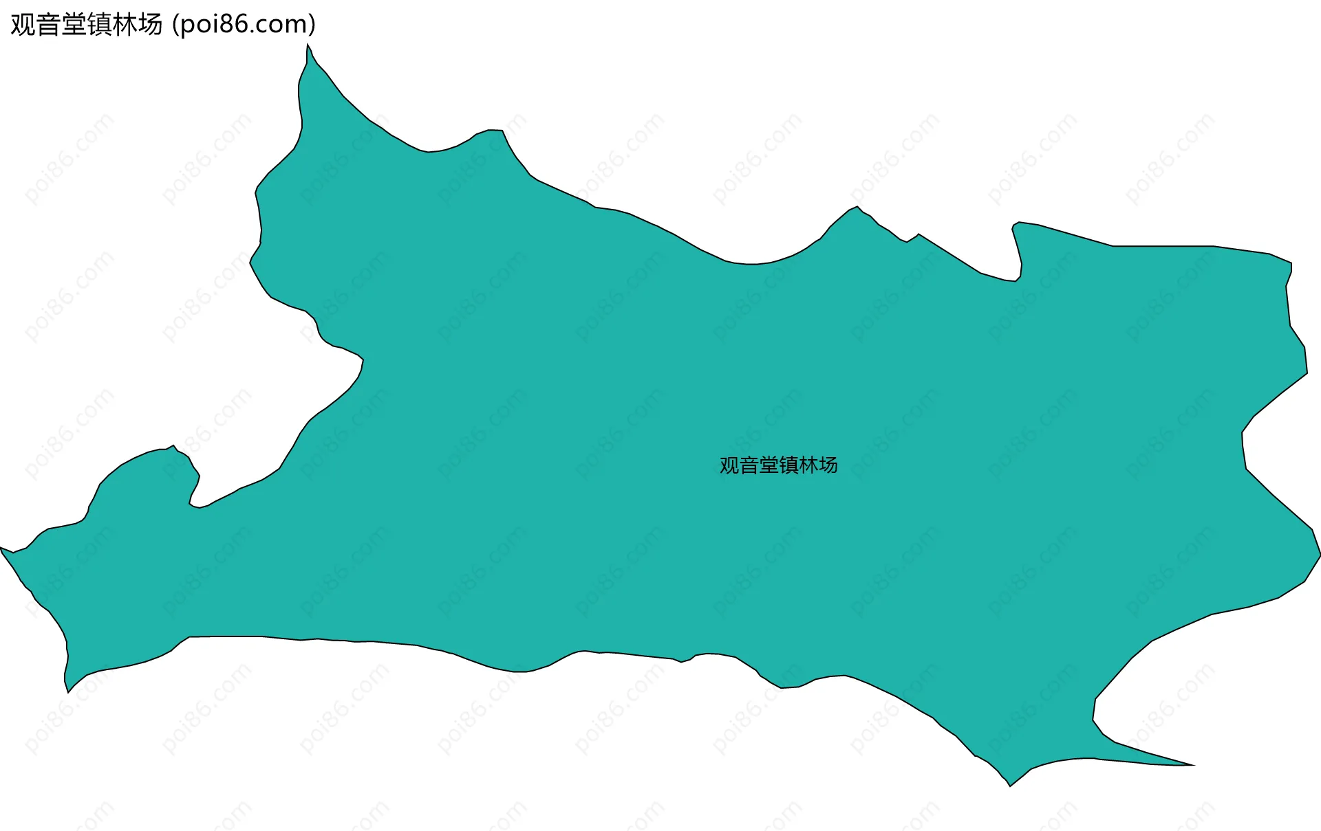 观音堂镇林场边界地图