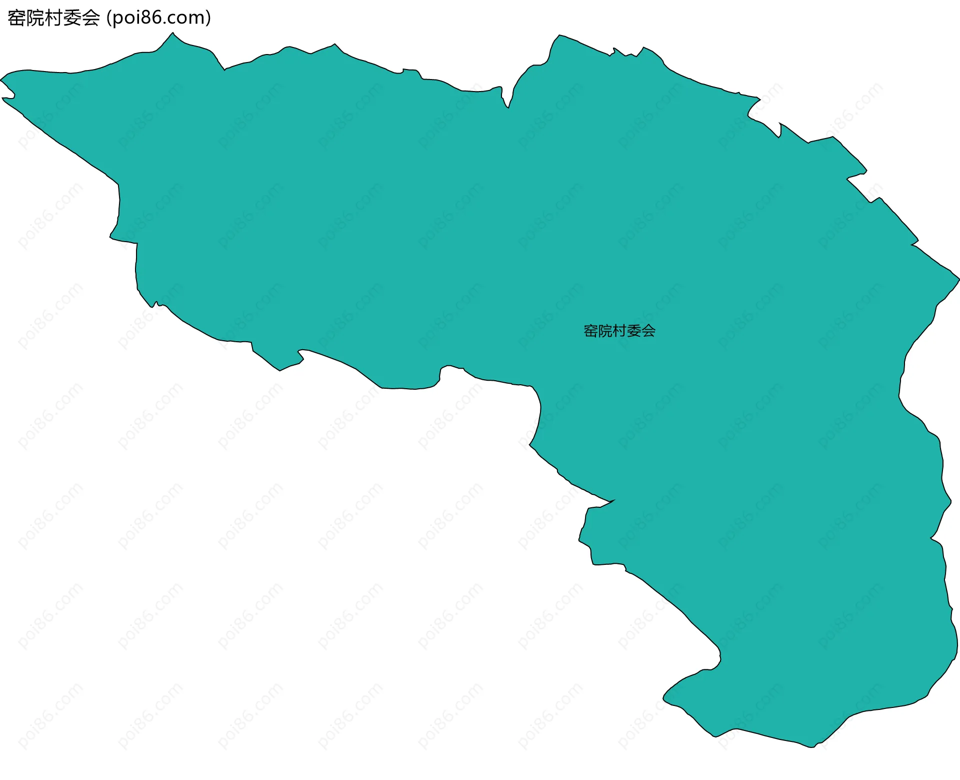 窑院村委会边界地图