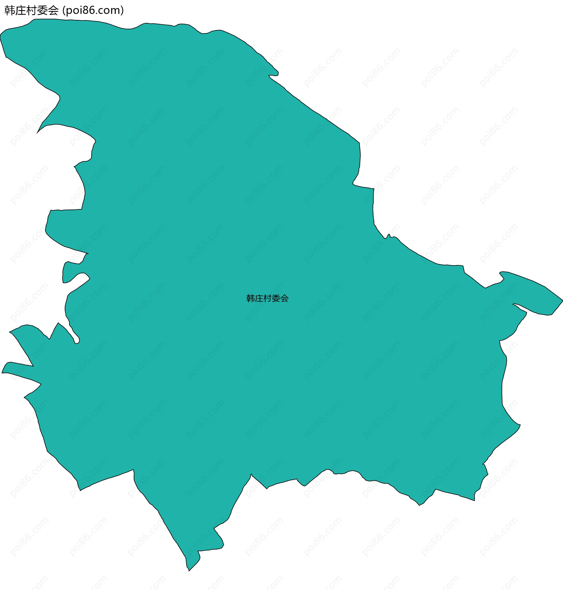韩庄村委会边界地图