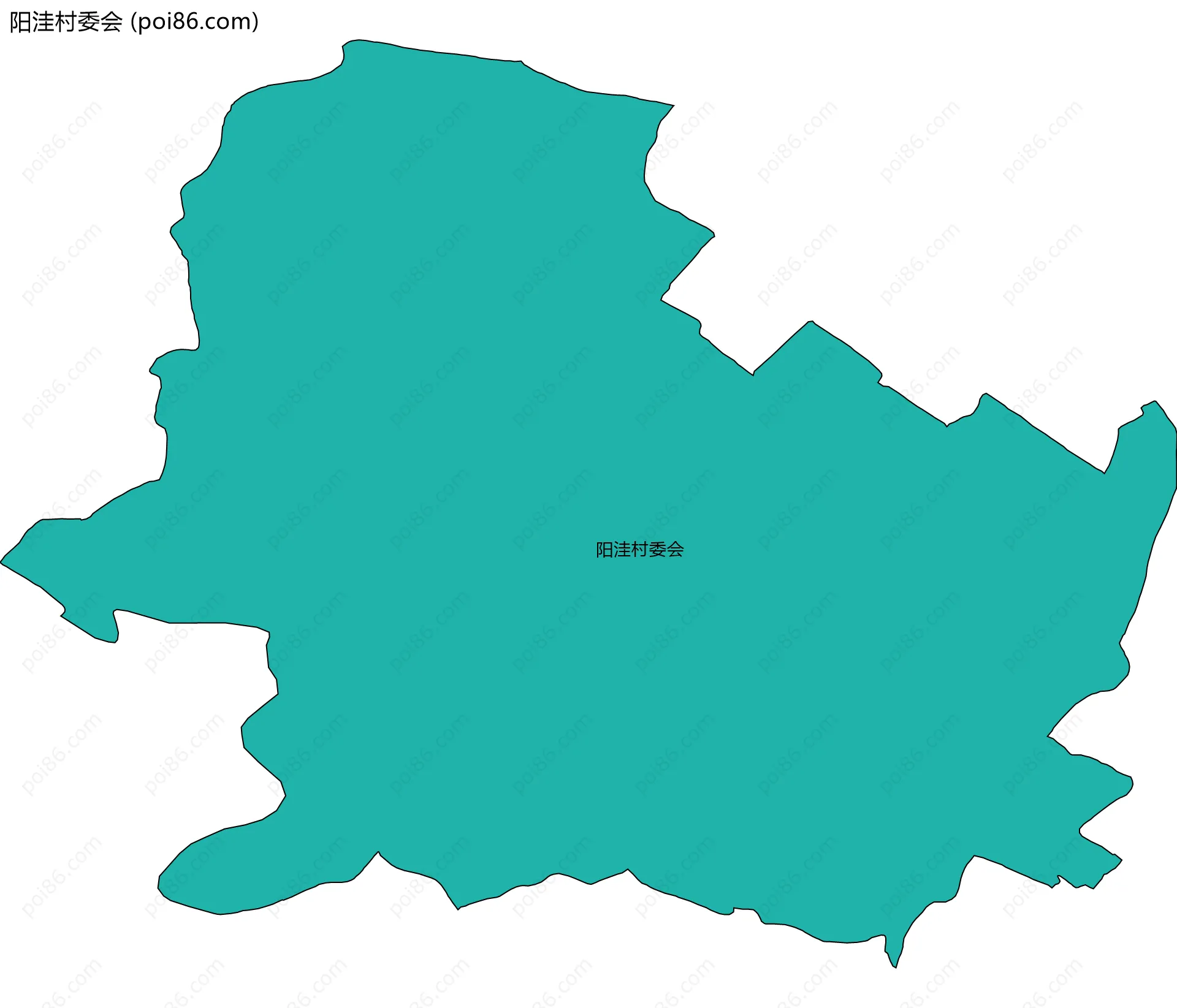 阳洼村委会边界地图