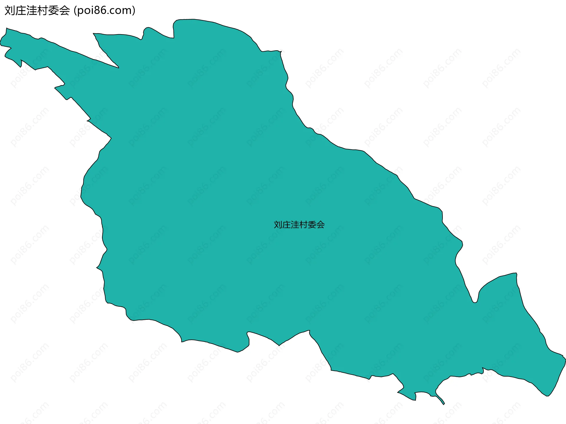 刘庄洼村委会边界地图