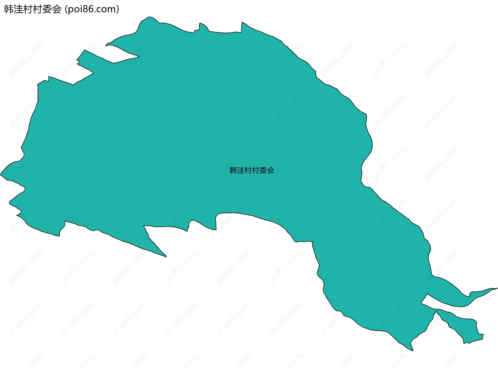 韩洼村村委会边界地图