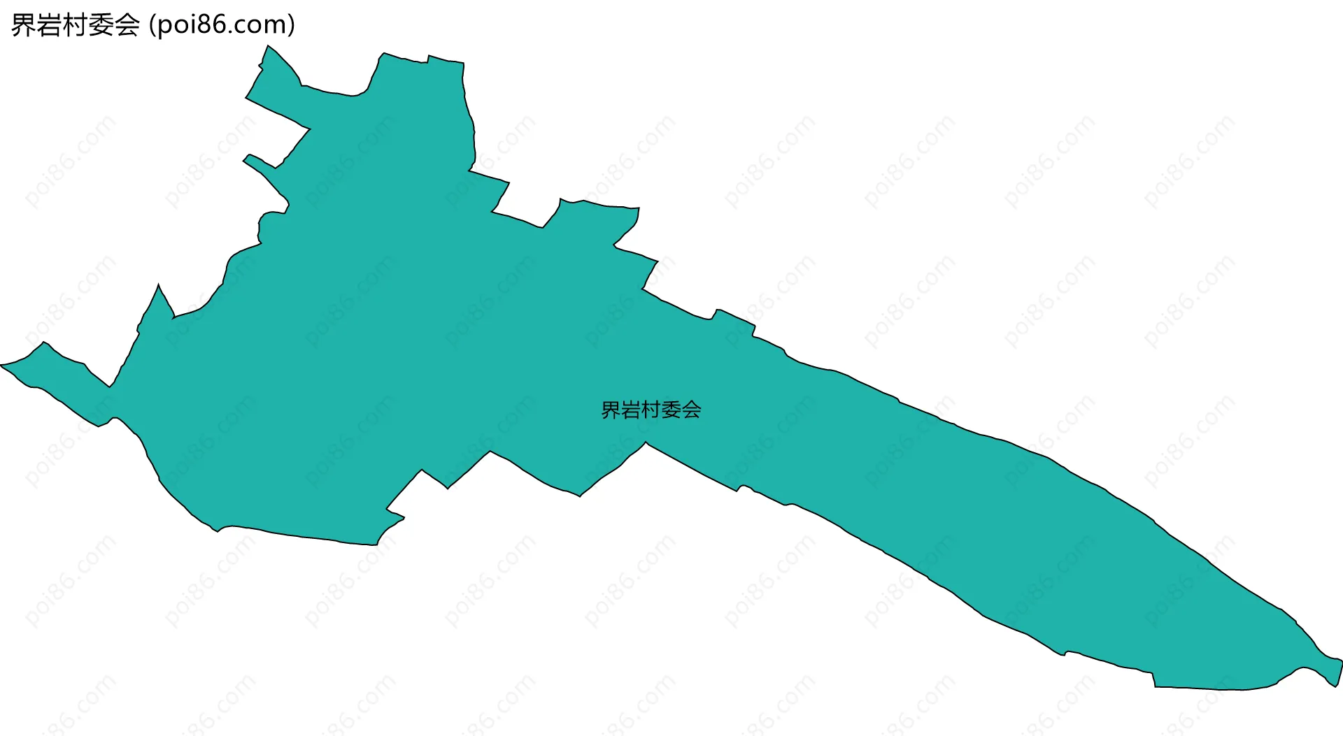 界岩村委会边界地图