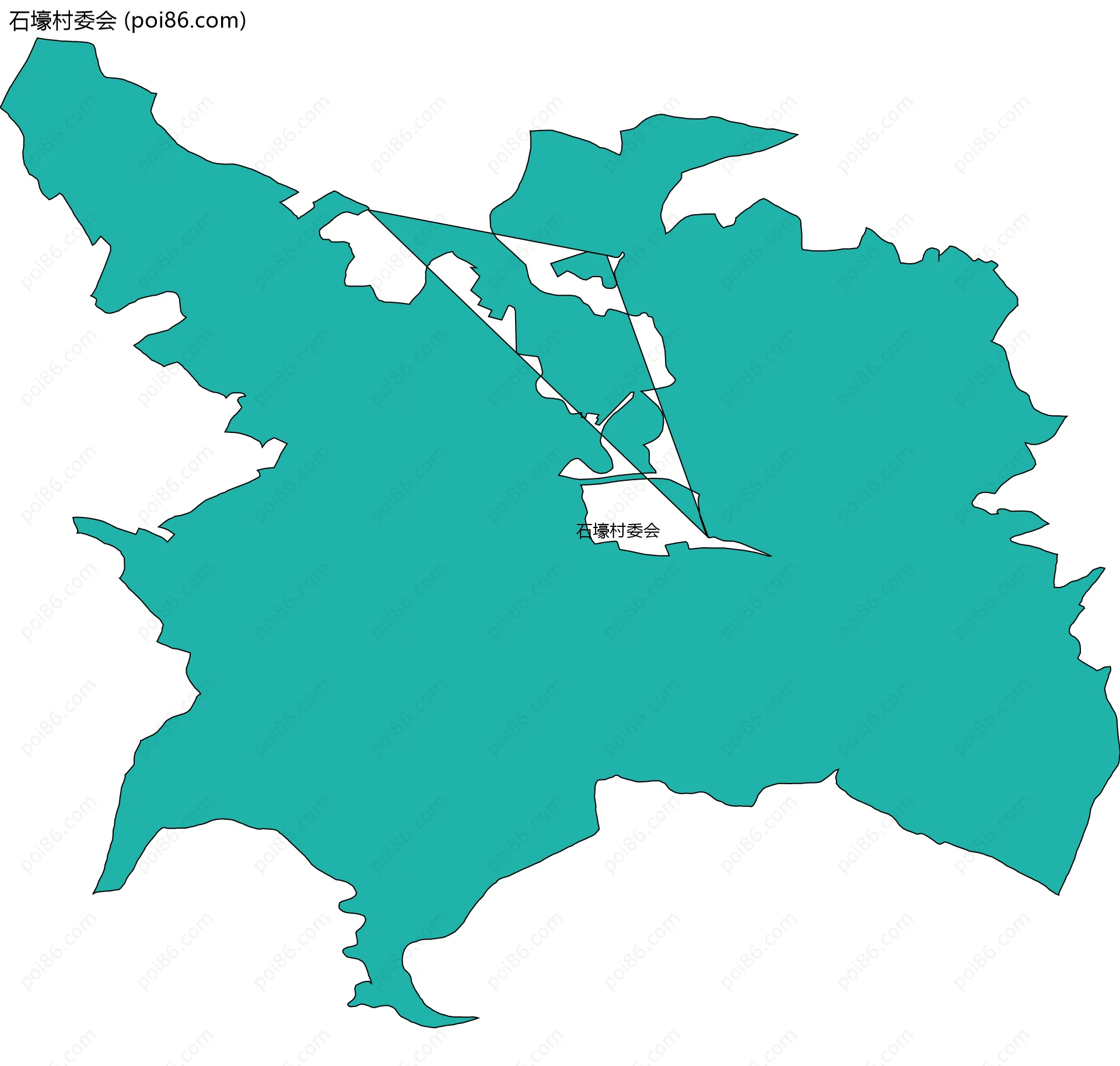 石壕村委会边界地图