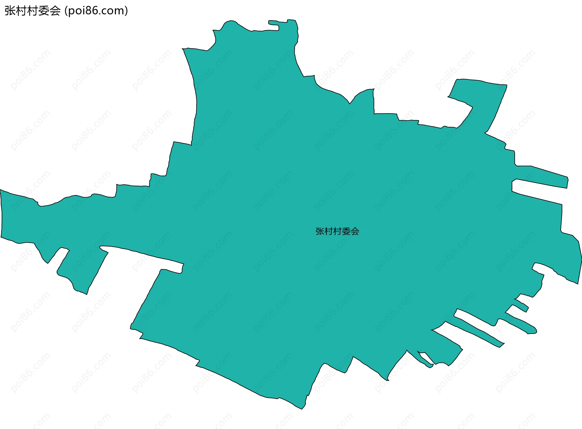 张村村委会边界地图