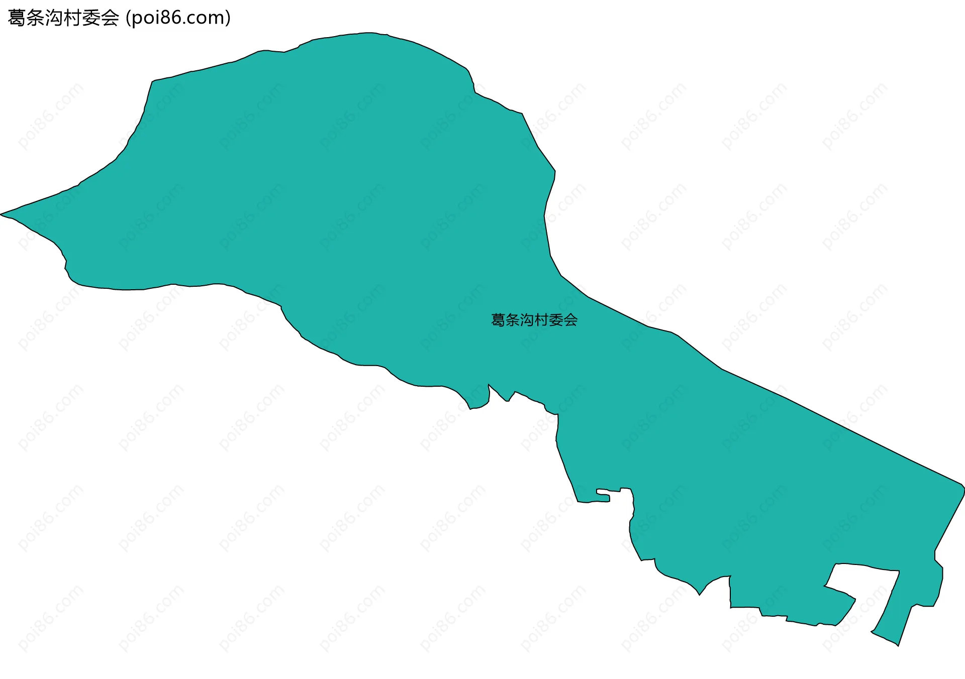 葛条沟村委会边界地图