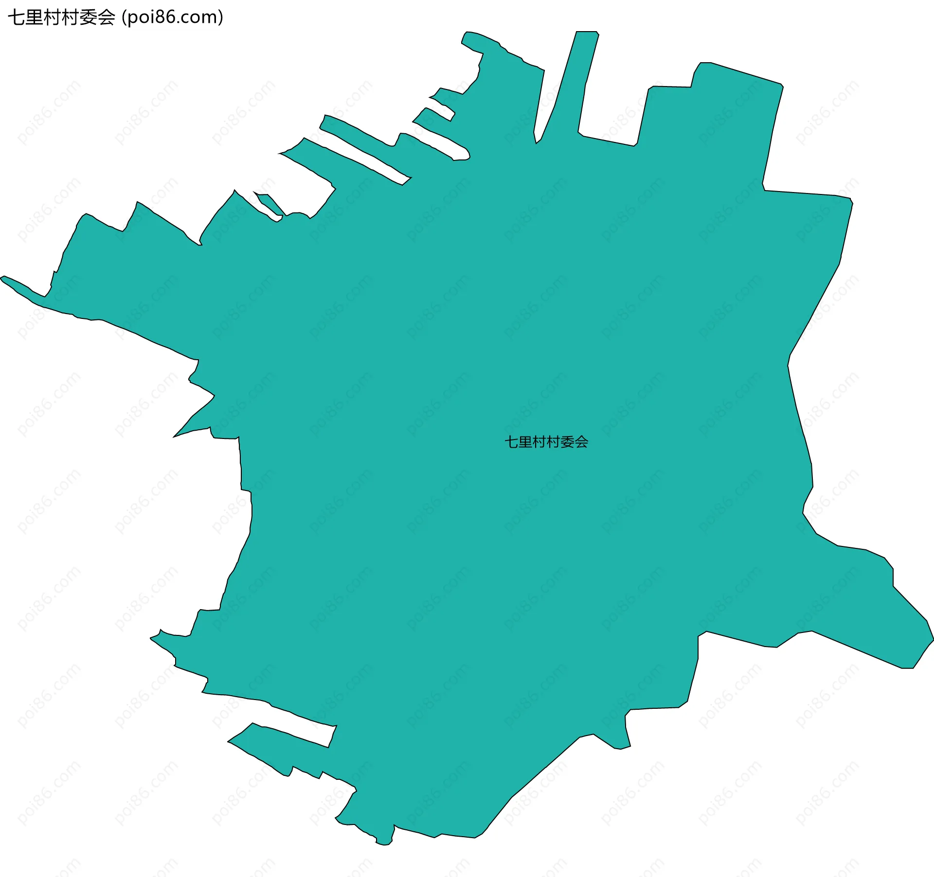 七里村村委会边界地图