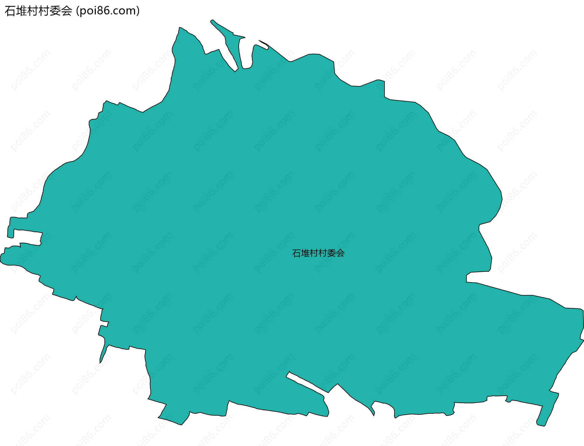 石堆村村委会边界地图