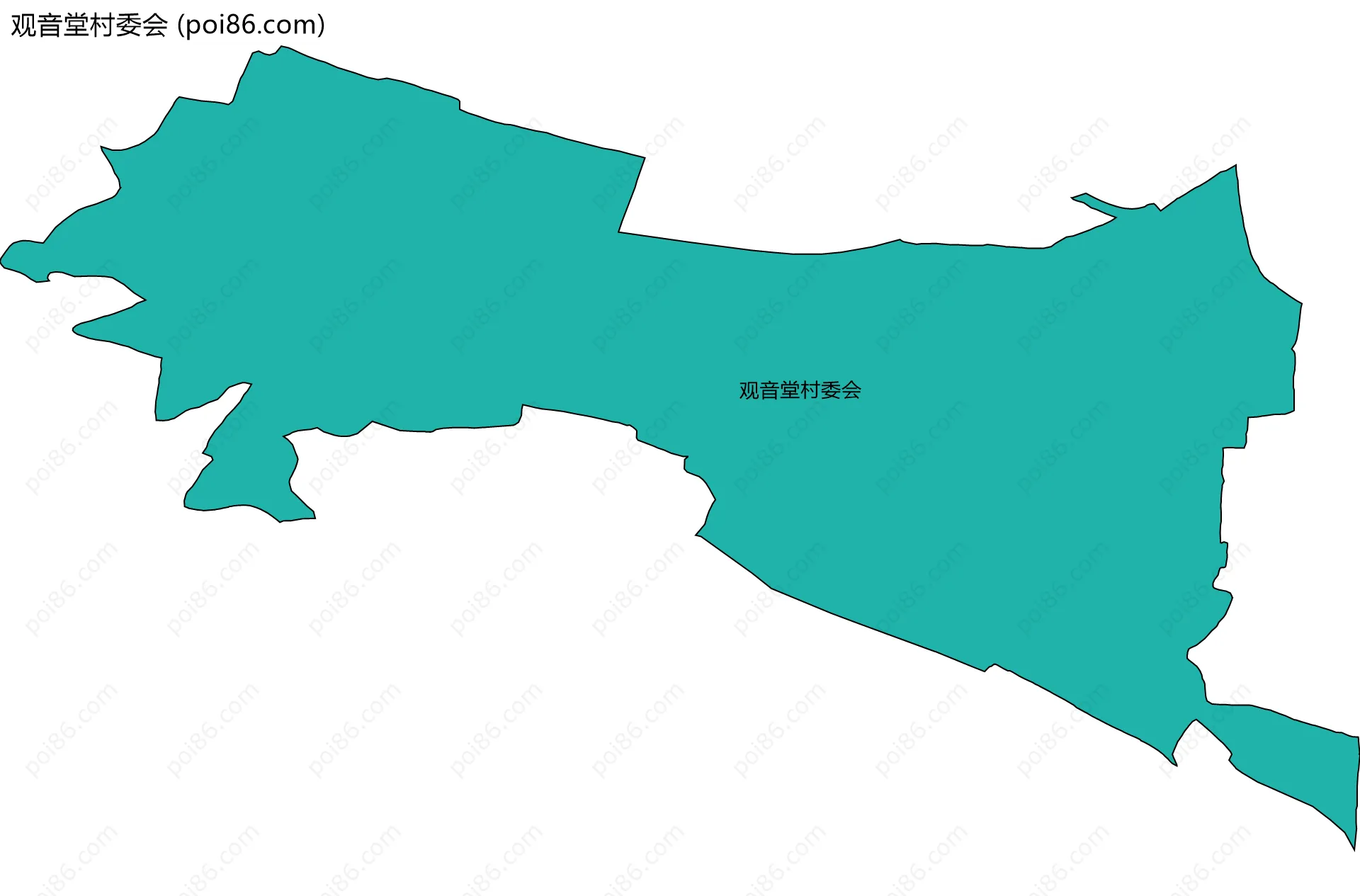 观音堂村委会边界地图