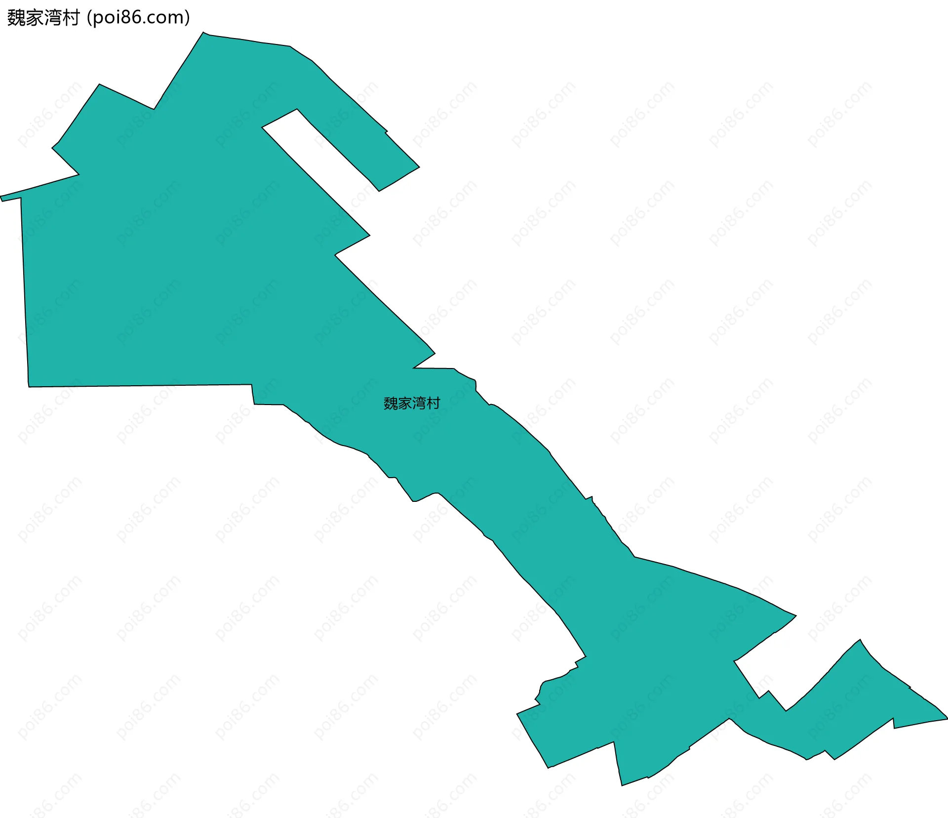 魏家湾村边界地图