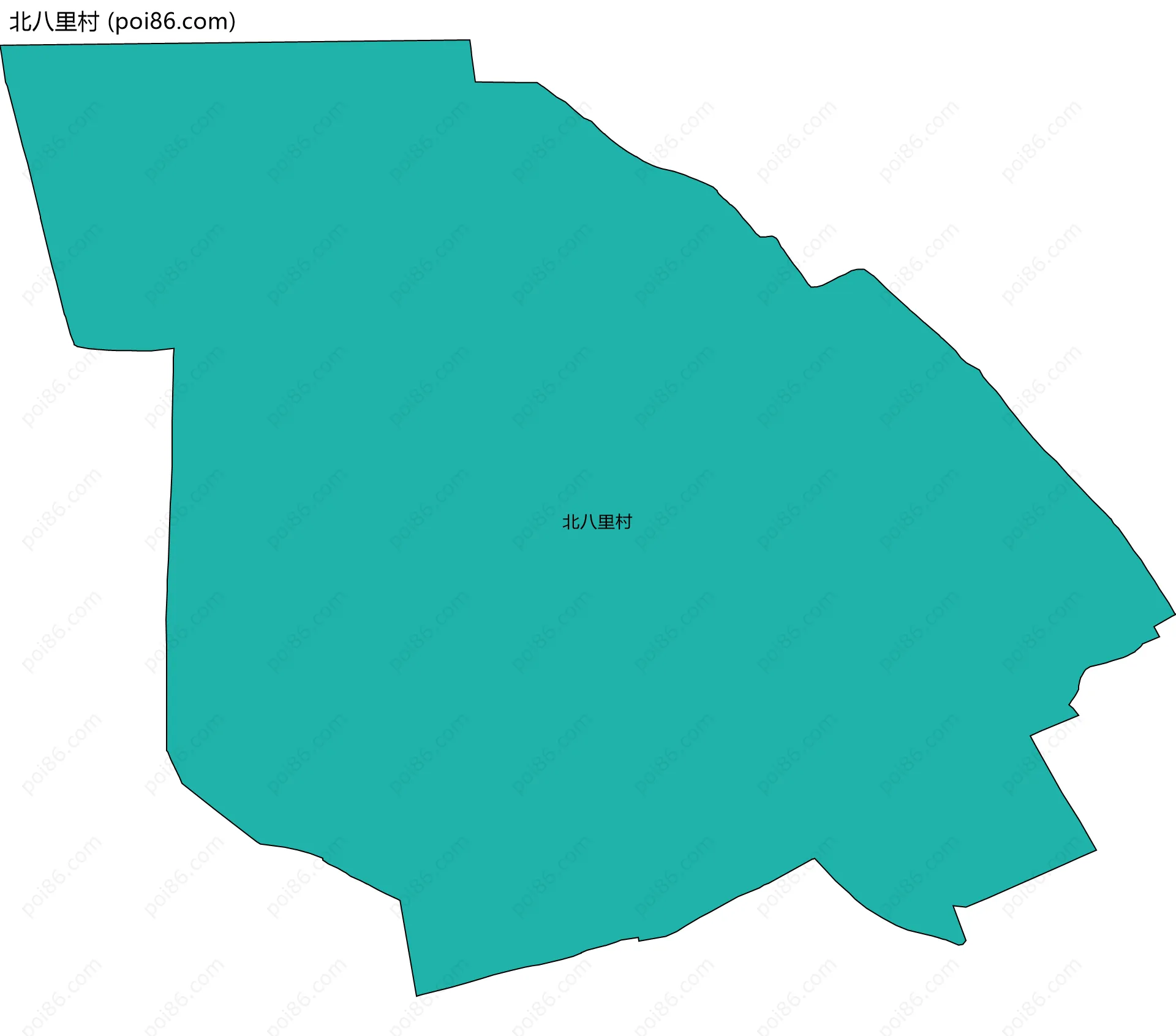 北八里村边界地图