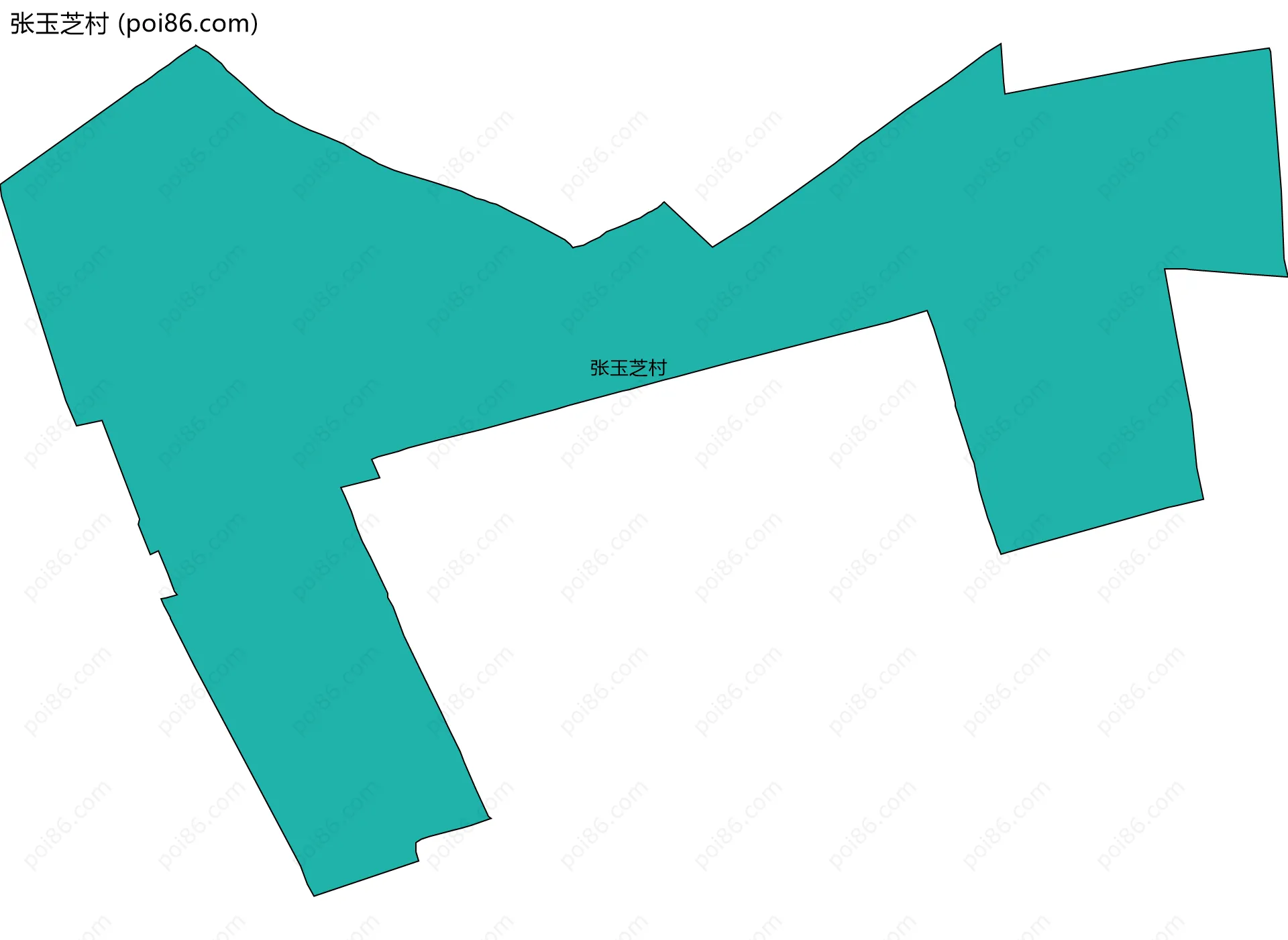 张玉芝村边界地图