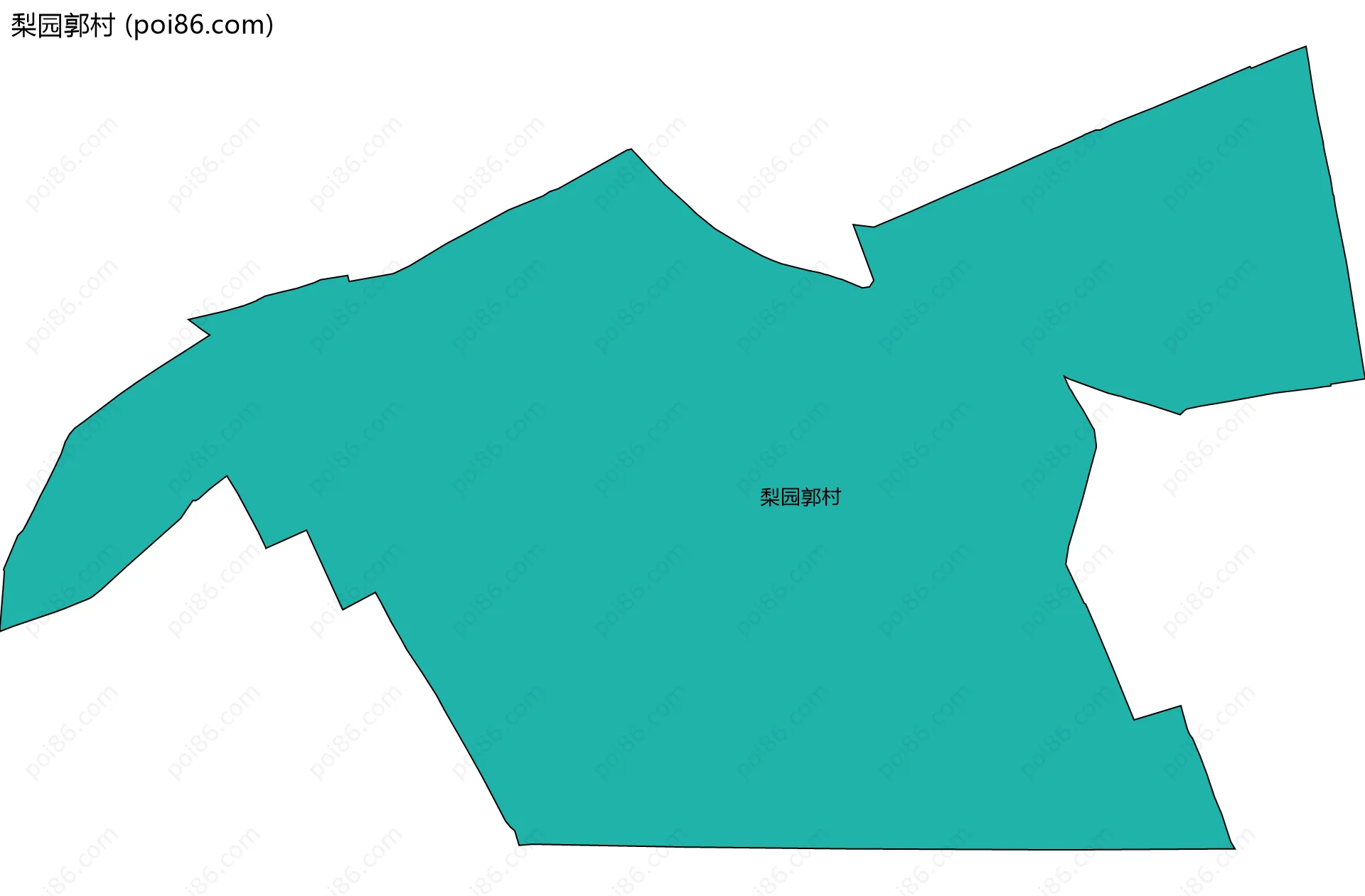 梨园郭村边界地图