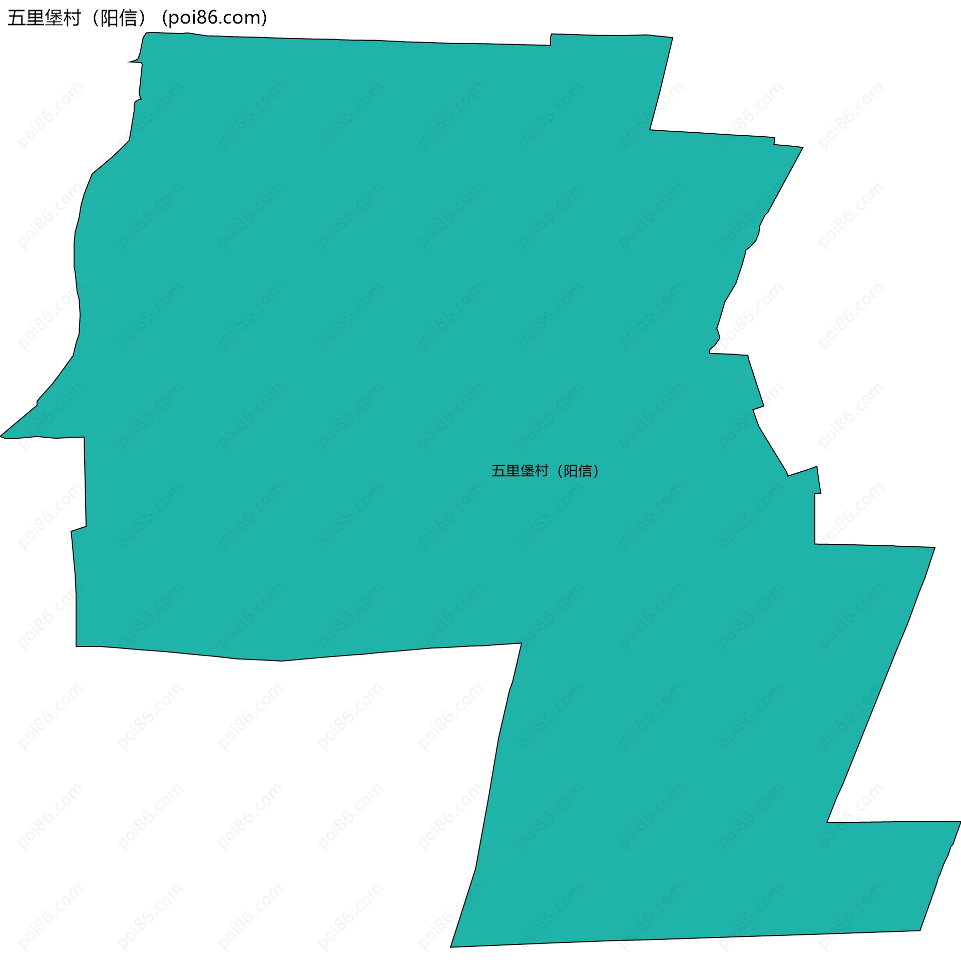 五里堡村（阳信）边界地图