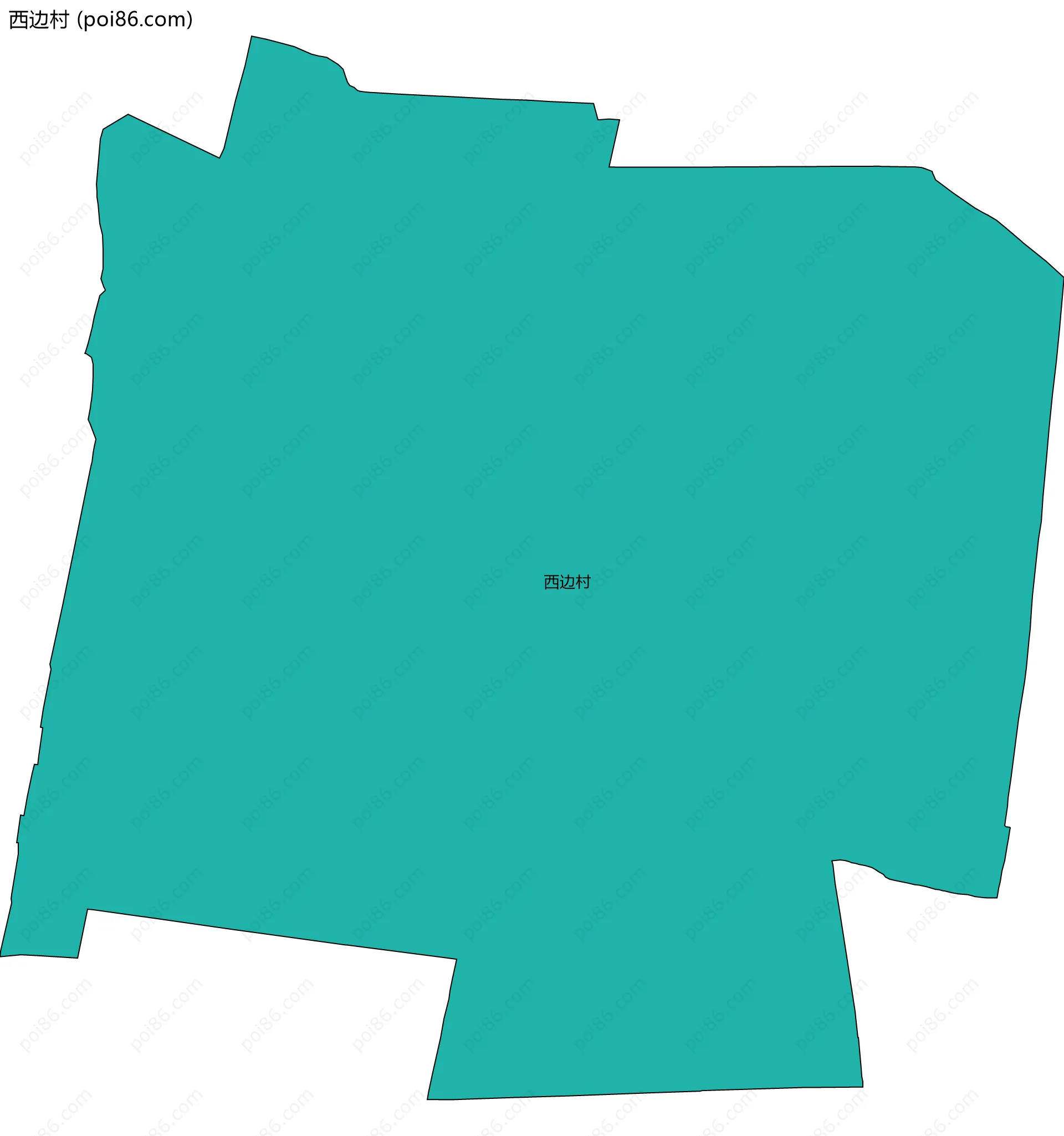 西边村边界地图