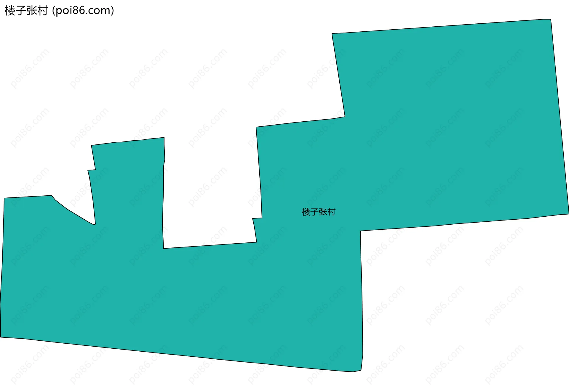 楼子张村边界地图