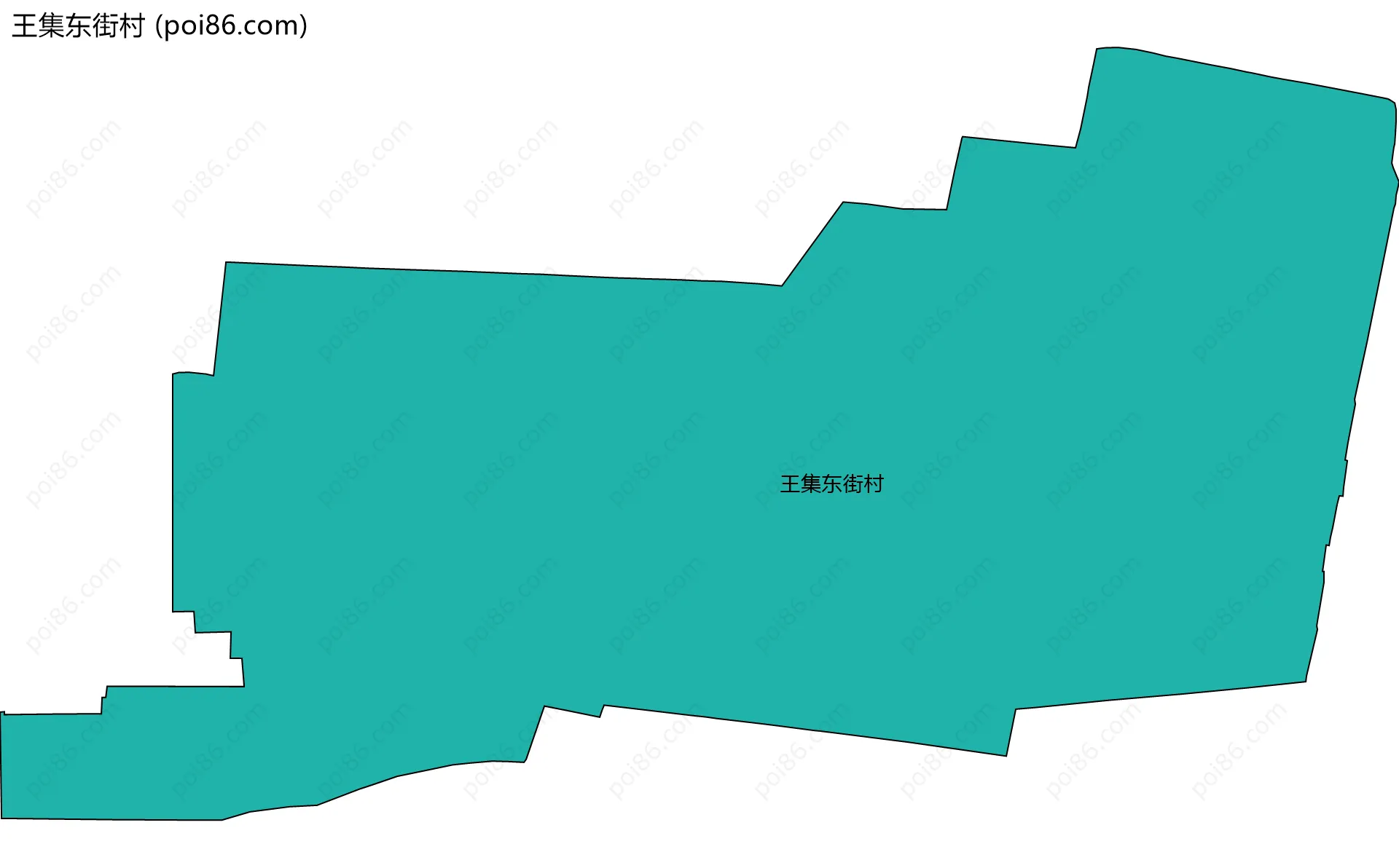 王集东街村边界地图