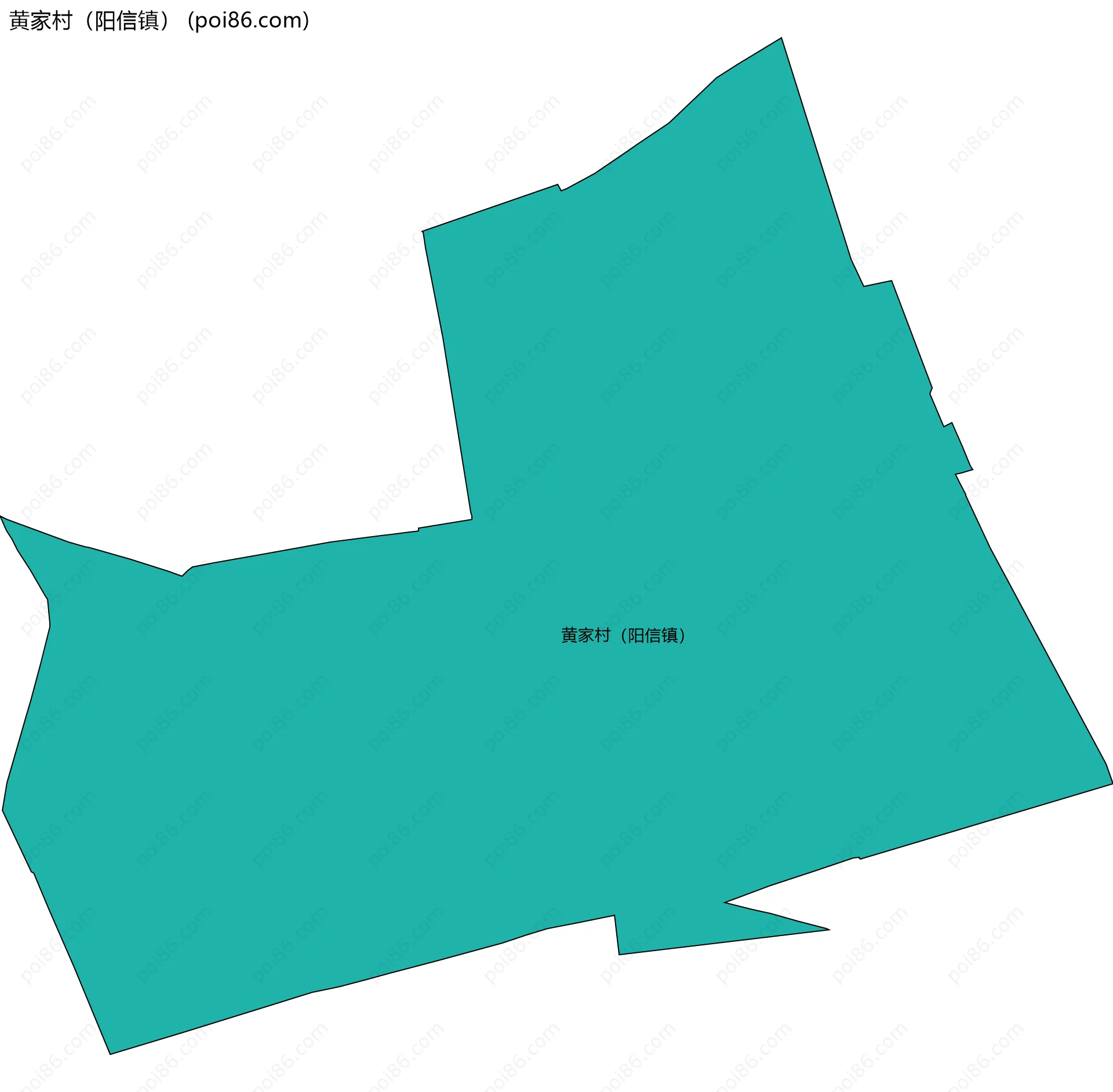 黄家村（阳信镇）边界地图