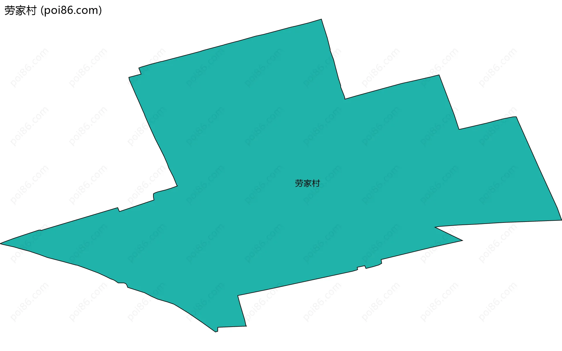 劳家村边界地图