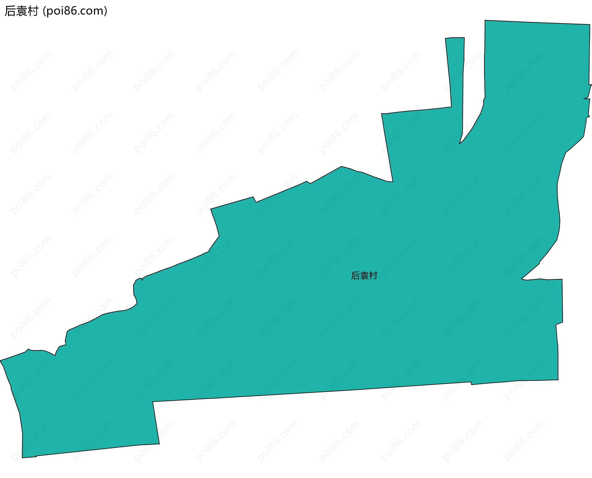 后袁村边界地图