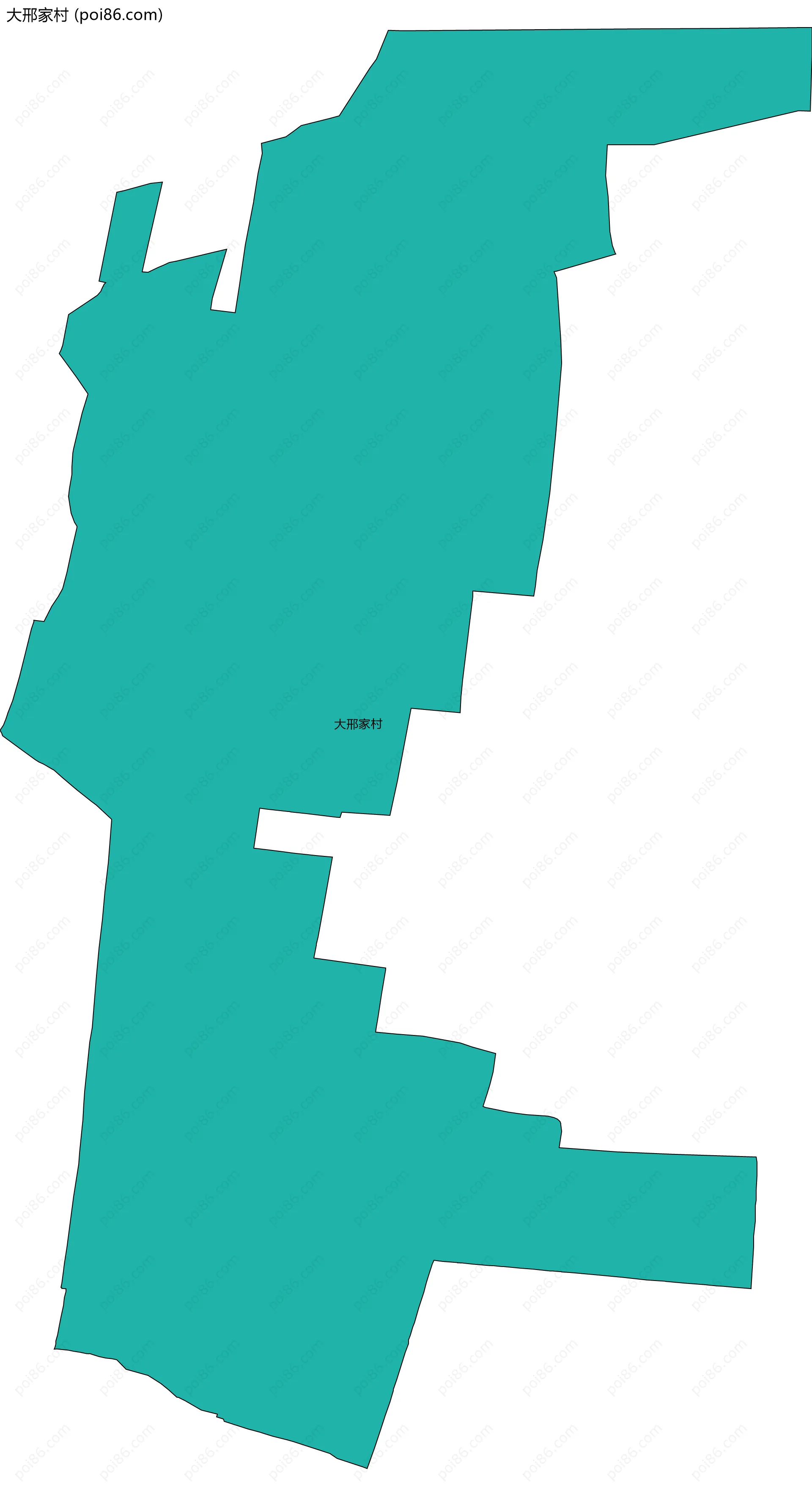 大邢家村边界地图