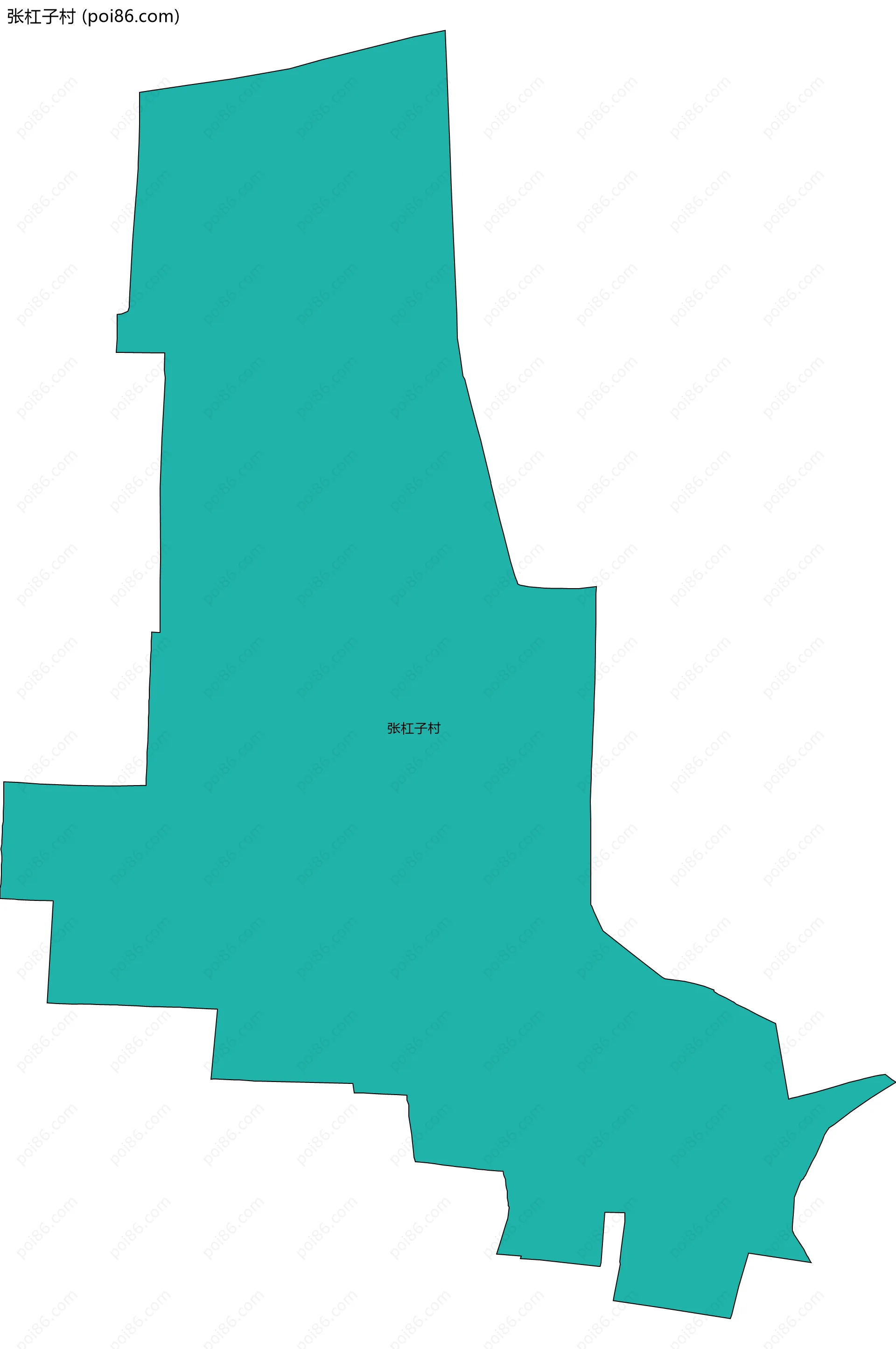 张杠子村边界地图