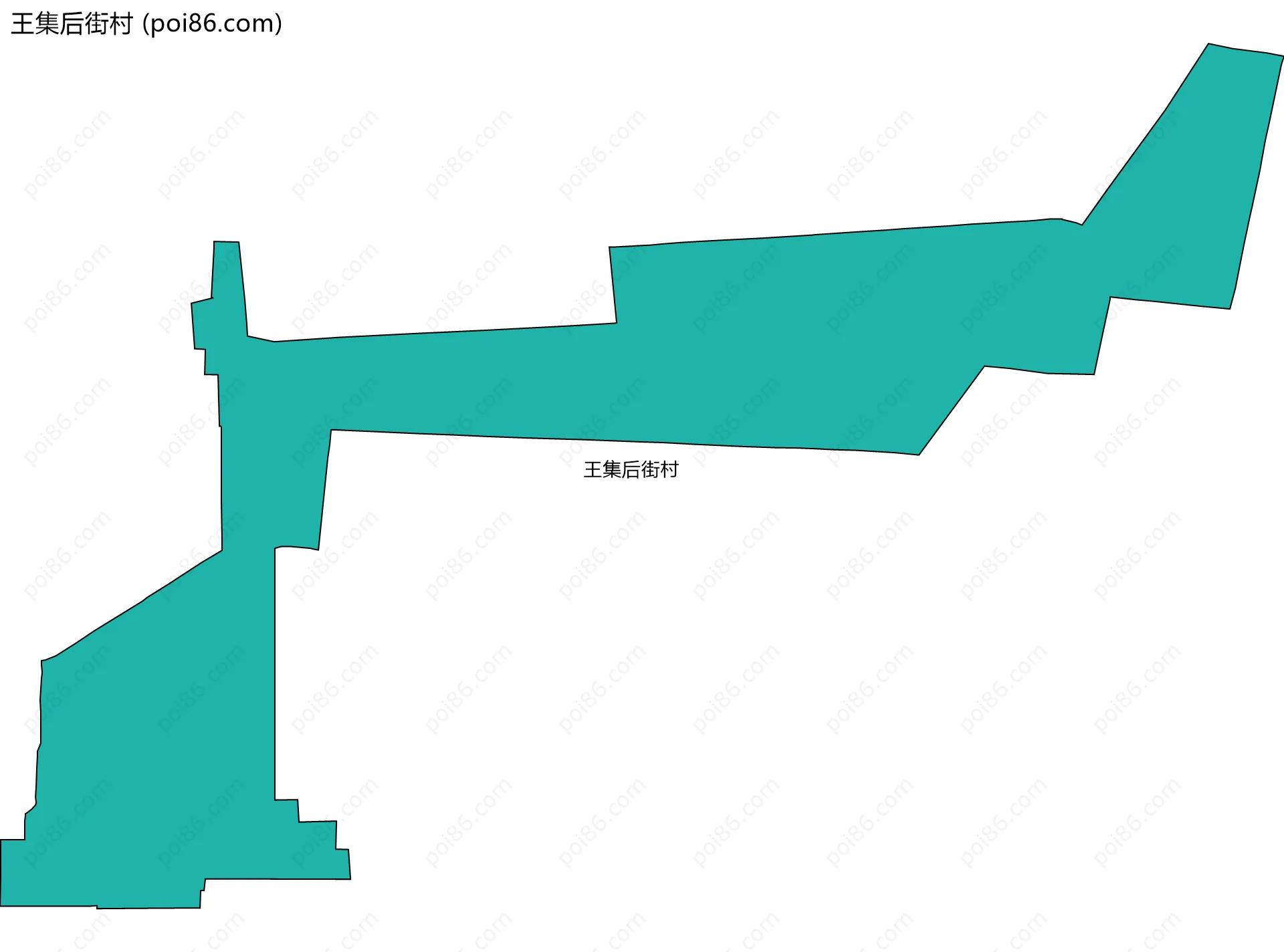王集后街村边界地图