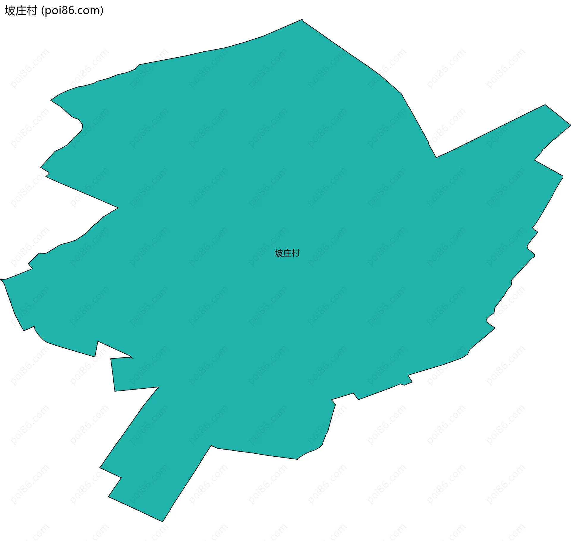 坡庄村边界地图