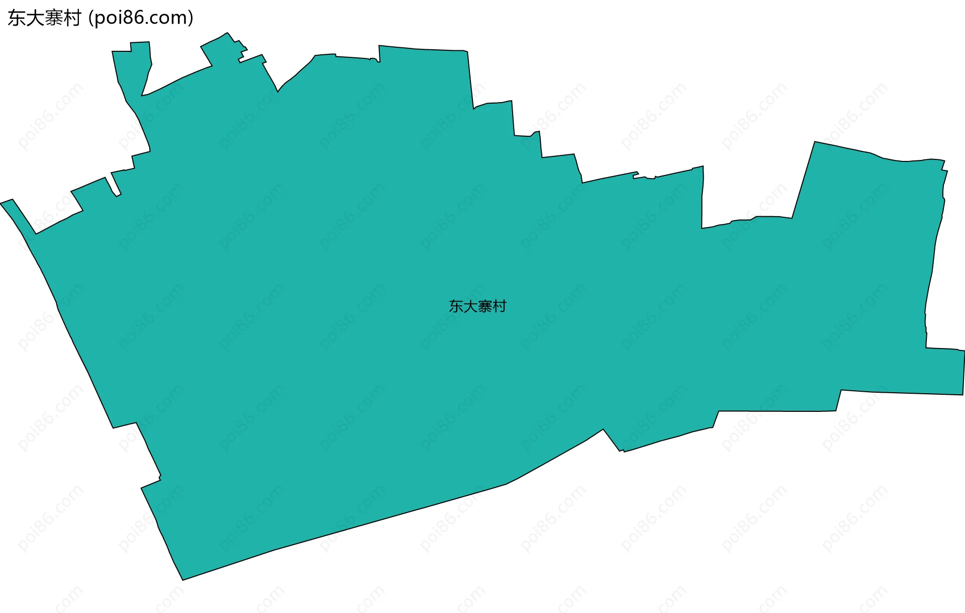 东大寨村边界地图