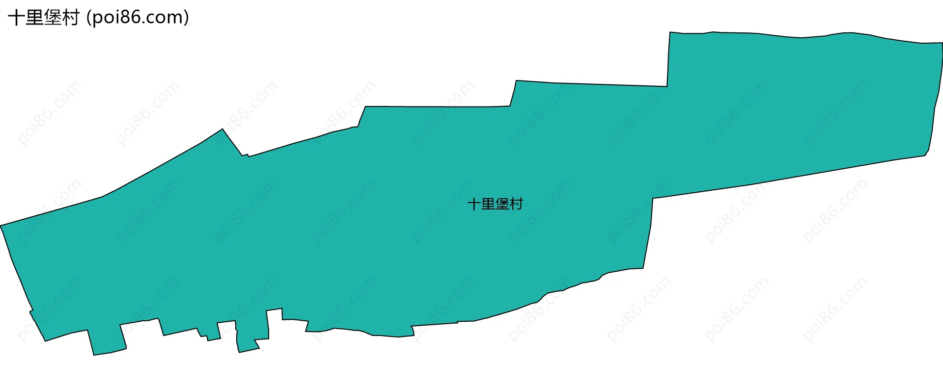 十里堡村边界地图