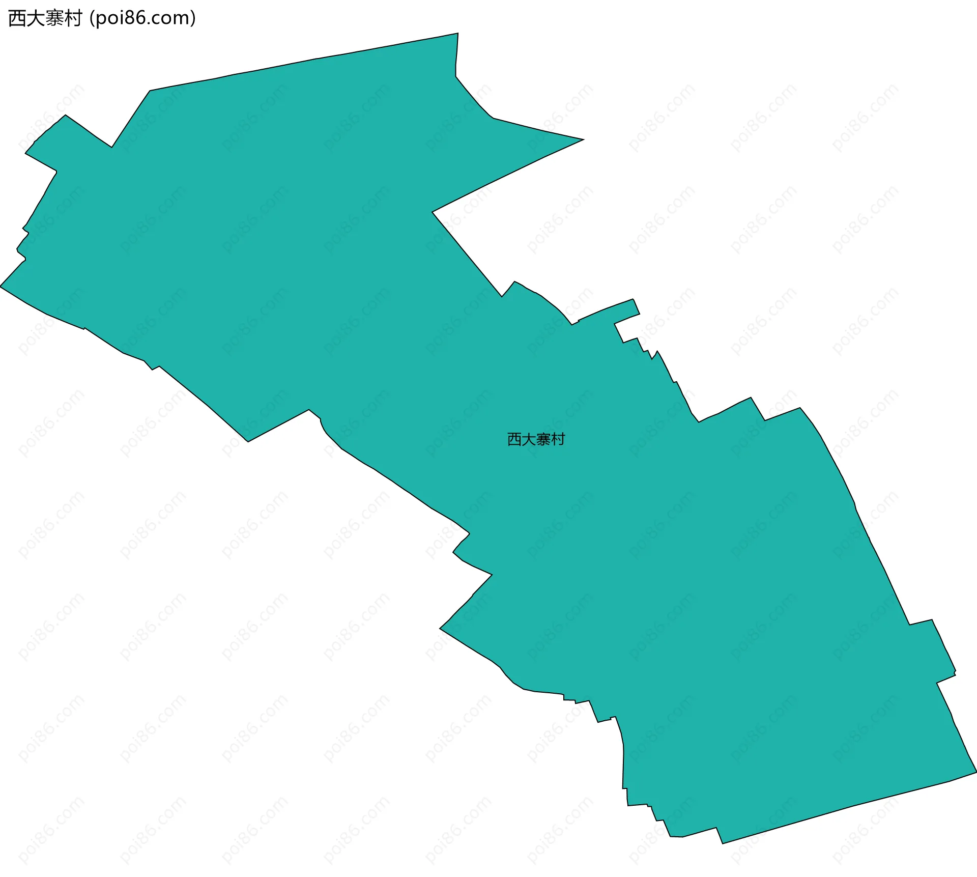 西大寨村边界地图