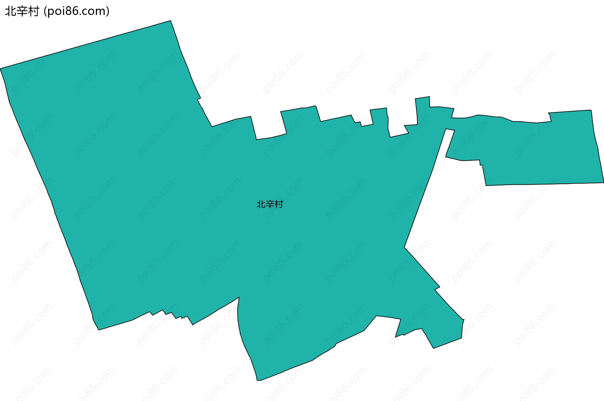 北辛村边界地图