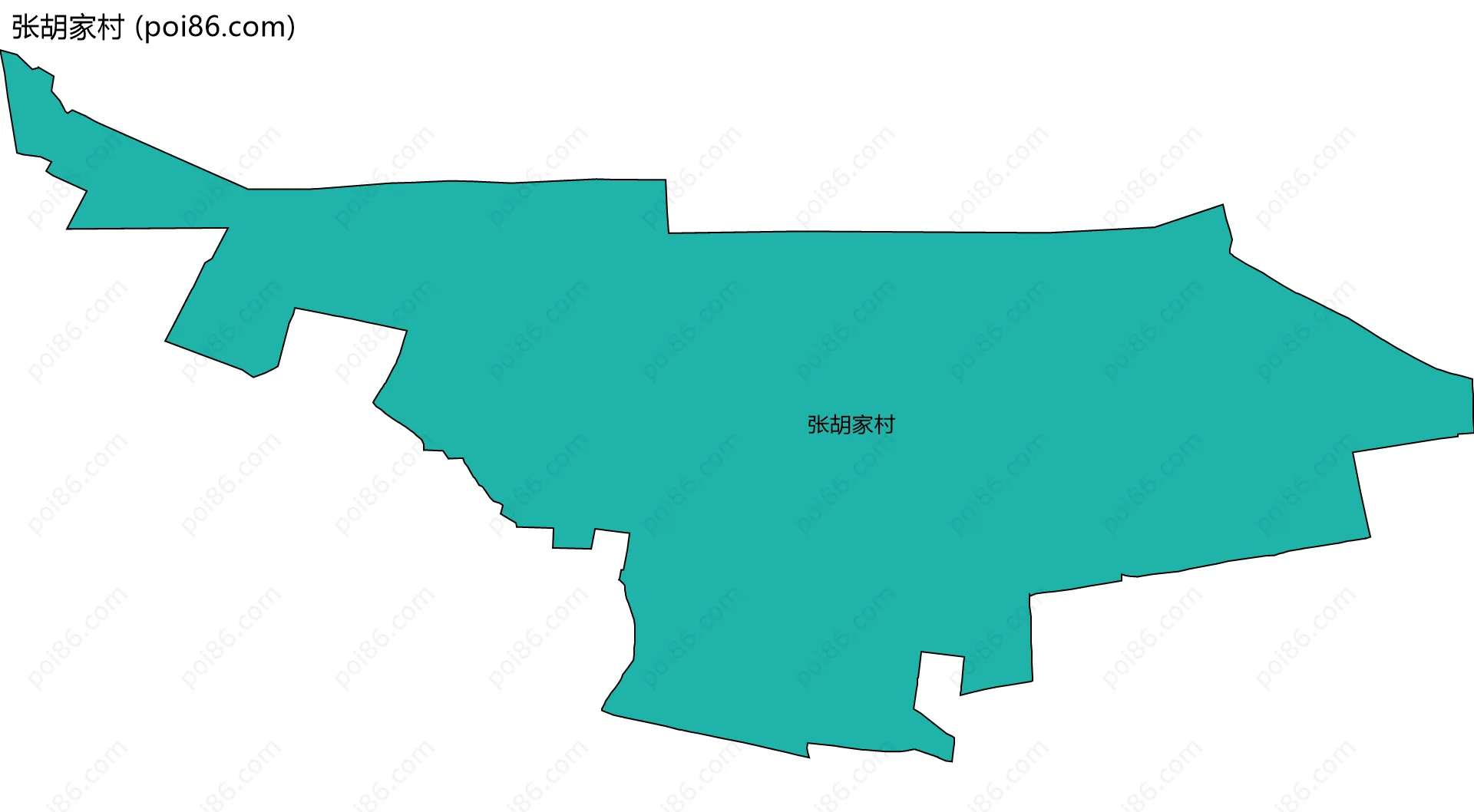 张胡家村边界地图