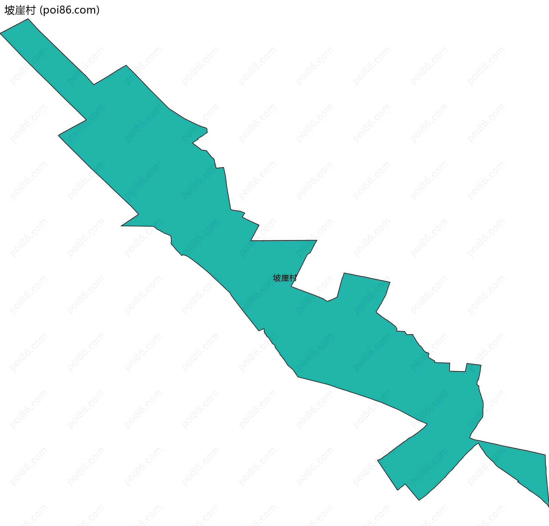 坡崖村边界地图