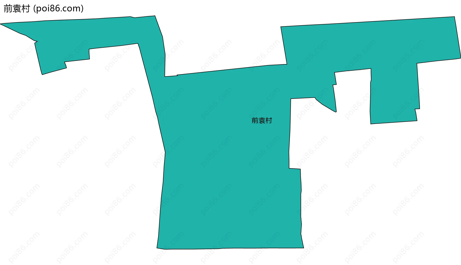 前袁村边界地图